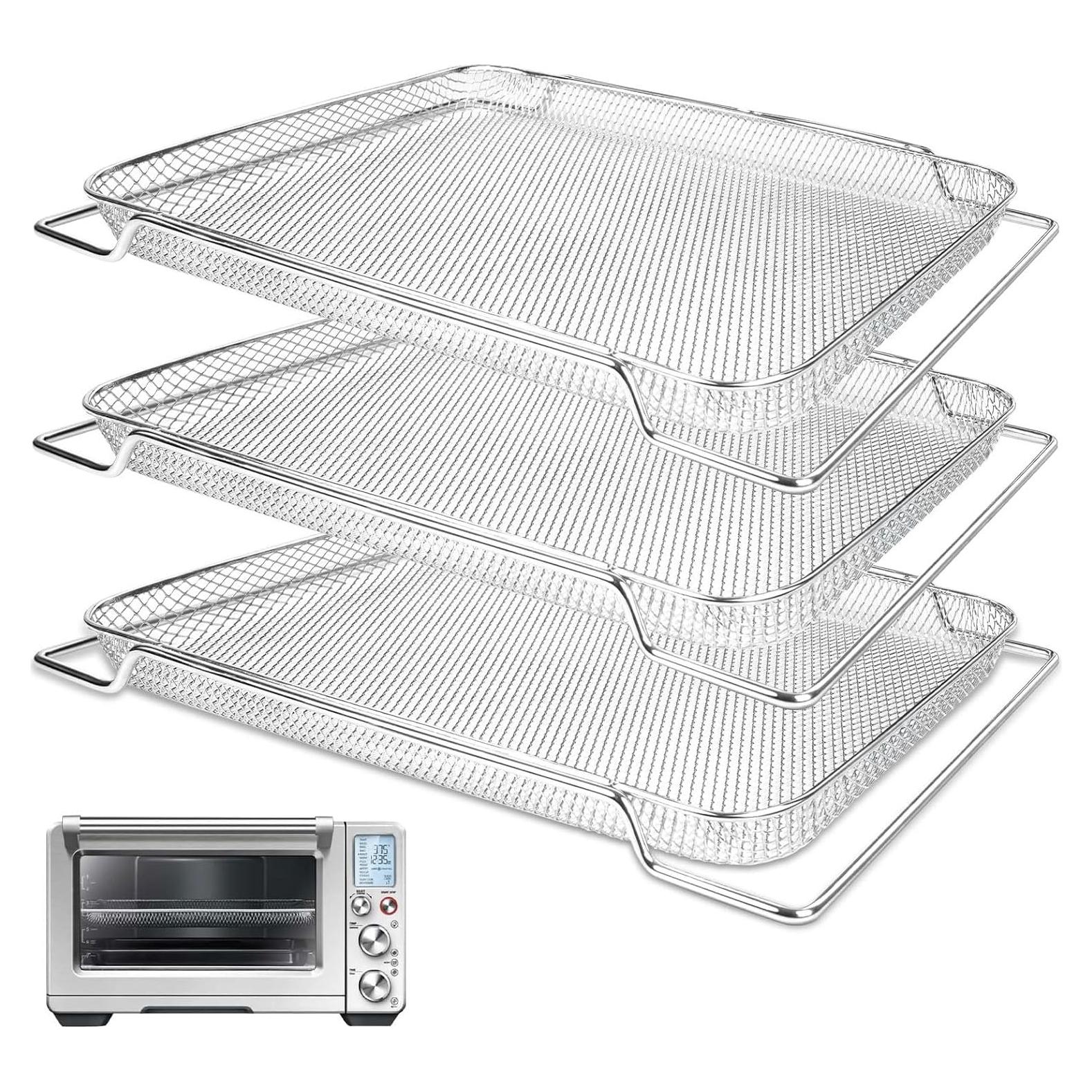 Cesta de Freidora de Aire SettleDown 3 Piezas Acero Inoxidable