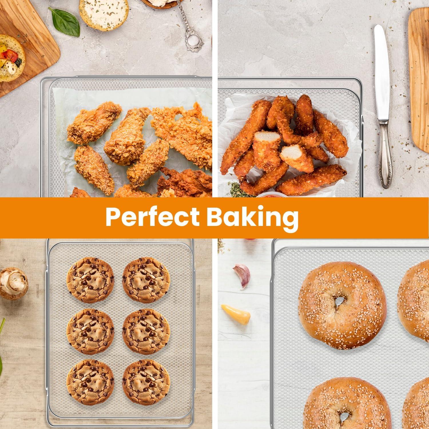 Cesta de Freidora de Aire SettleDown 3 Piezas Acero Inoxidable