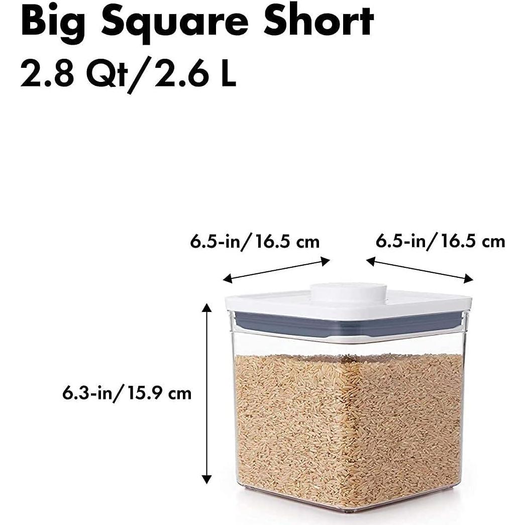 Contenedor OXO Good Grips POP 2.65L Hermético Cuadrado - Juego de 4