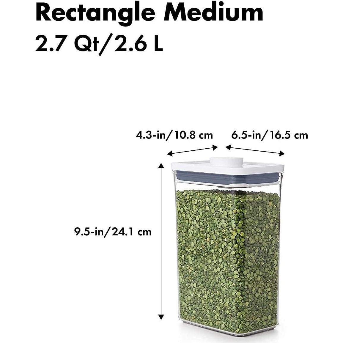 Contenedor Hermético OXO Good Grips 2.55L Rectangular - Juego de 4