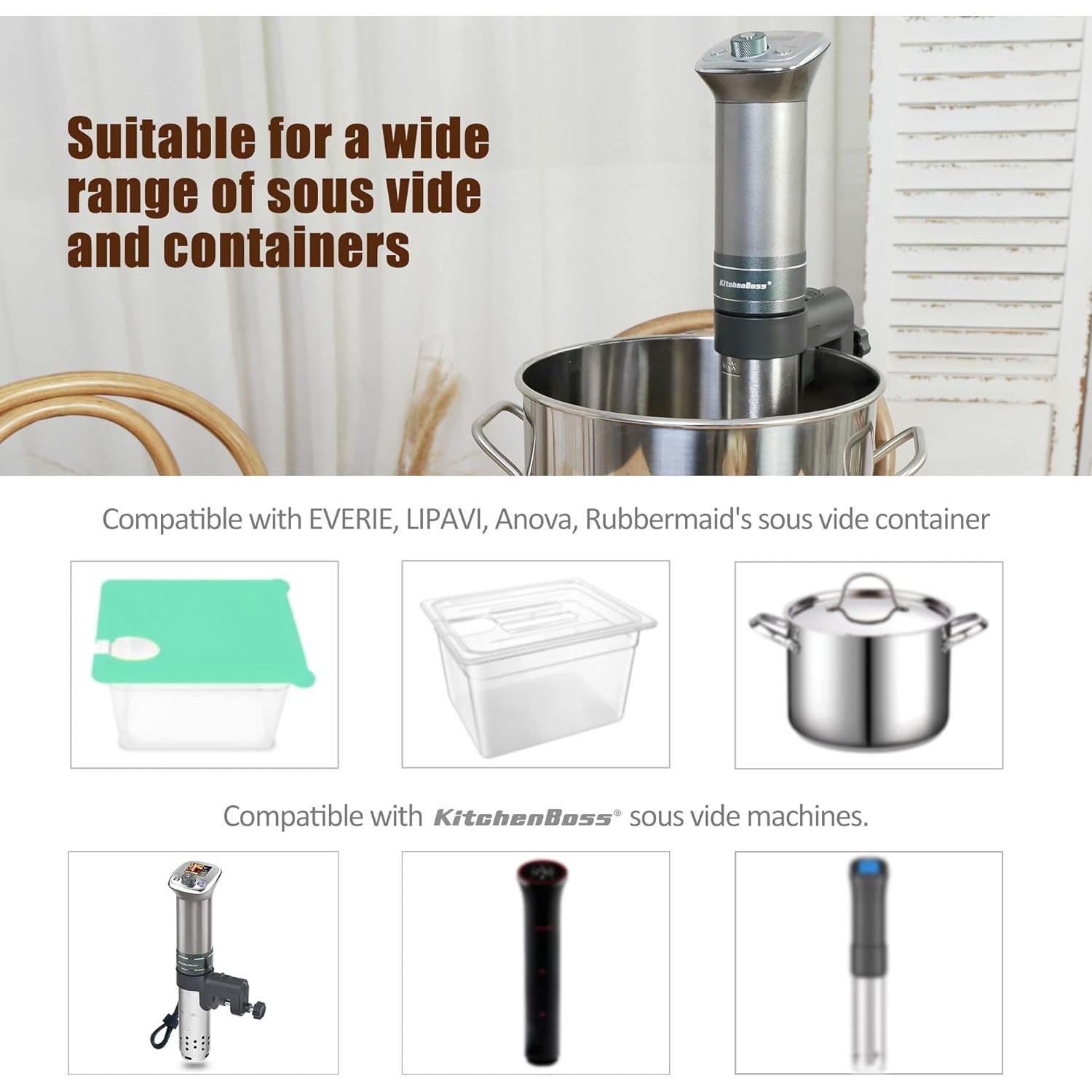 Soporte Ajustable Sous Vide KitchenBoss BK300 para Olla 5.67-6.25 cm