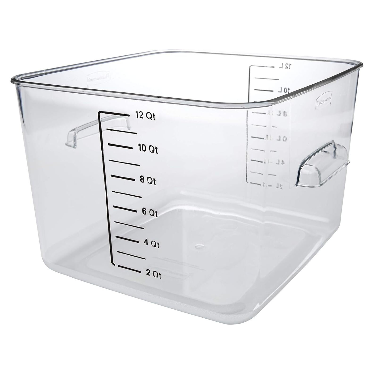 Contenedor de Almacenamiento Rubbermaid 12L Cuadrado Ahorro Espacio