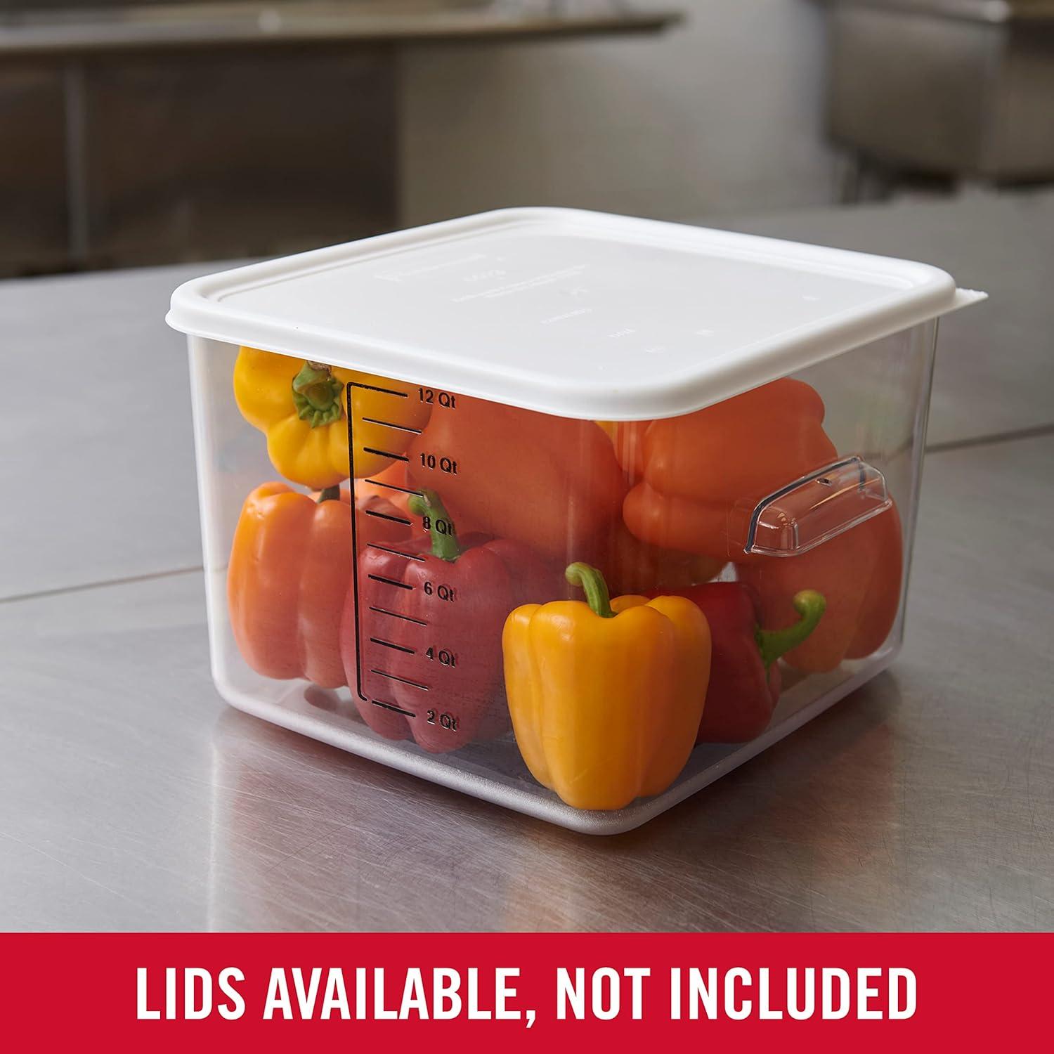 Contenedor de Almacenamiento Rubbermaid 12L Cuadrado Ahorro Espacio