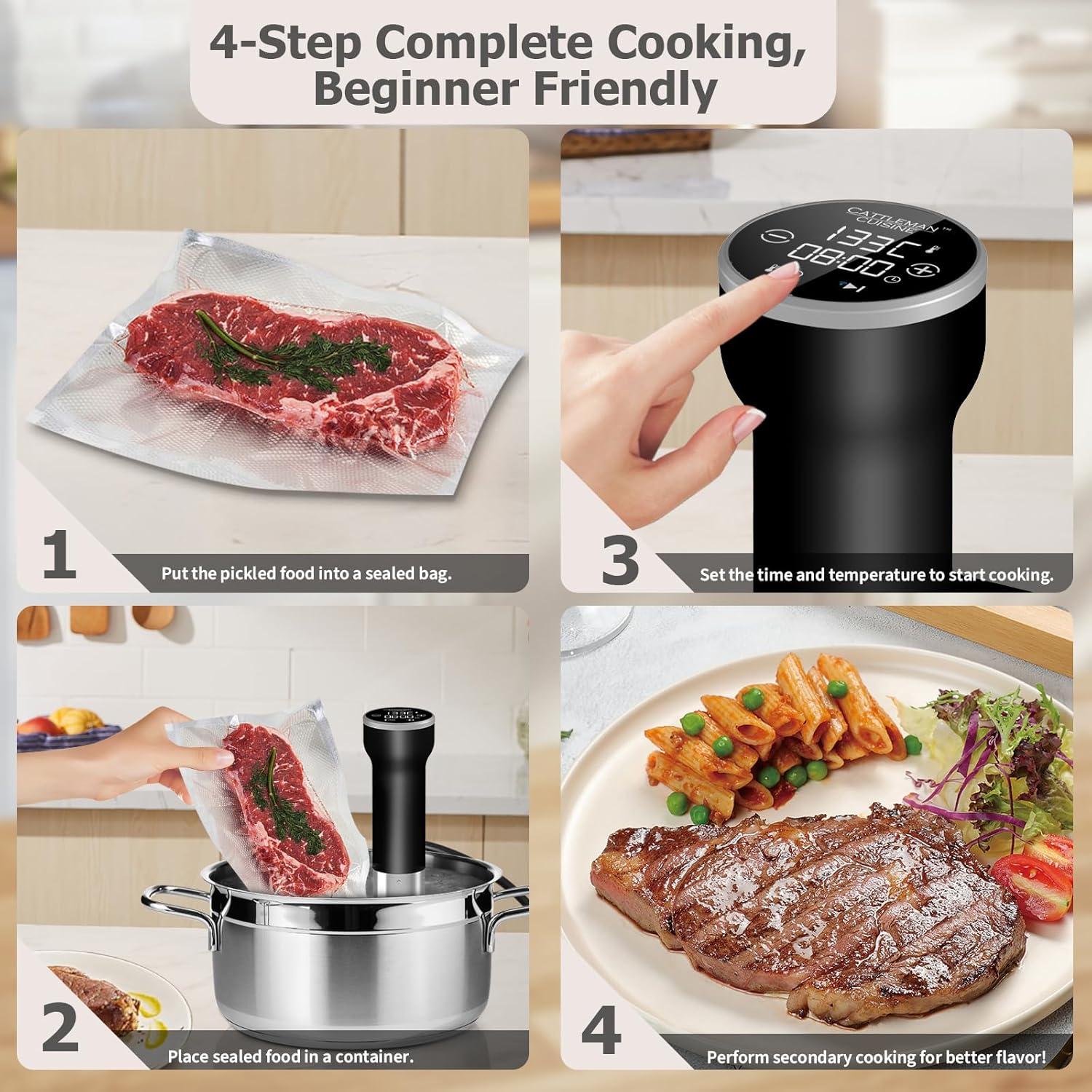 Cocedor Sous Vide WiFi Cattleman Cuisine 1000W 16L Acero Inoxidable