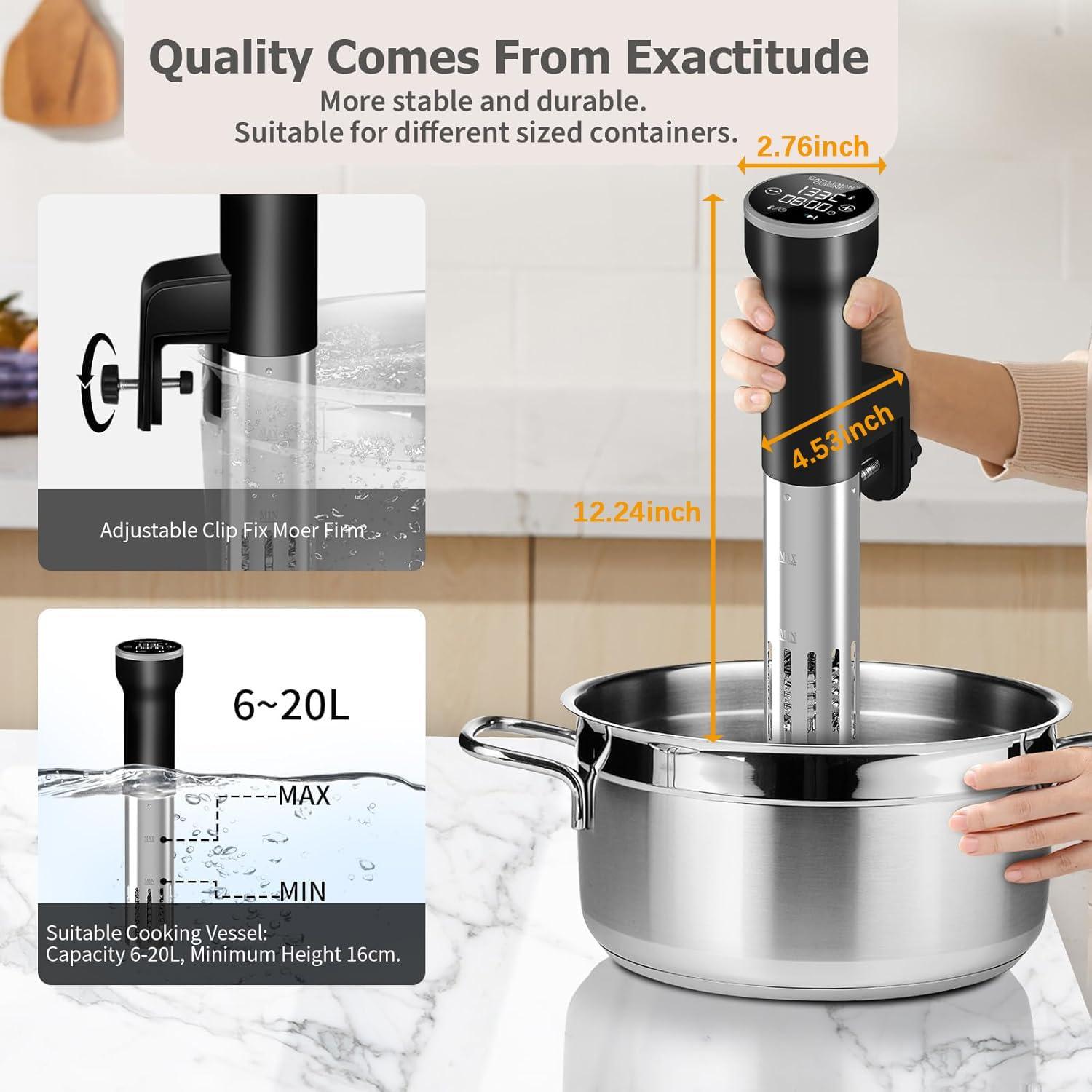 Cocedor Sous Vide WiFi Cattleman Cuisine 1000W 16L Acero Inoxidable