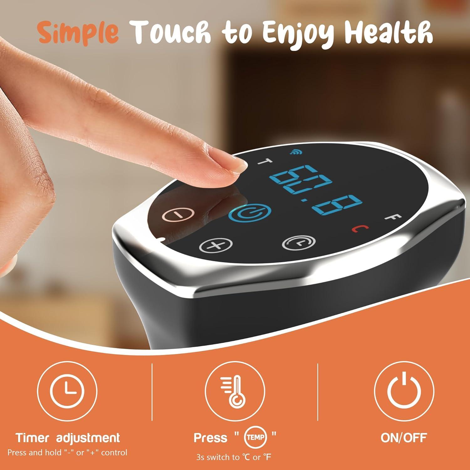 Máquina Sous Vide 1100W Karienvir WIFI IPX7 Portátil