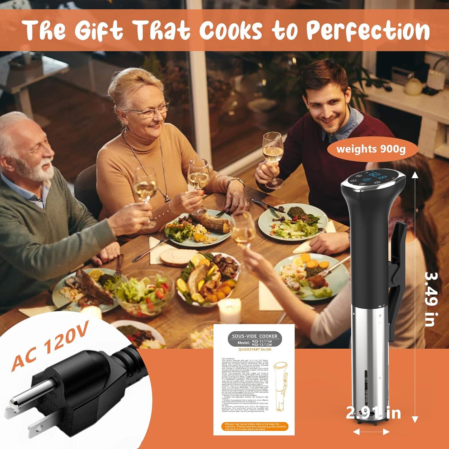 Máquina Sous Vide 1100W Karienvir WIFI IPX7 Portátil