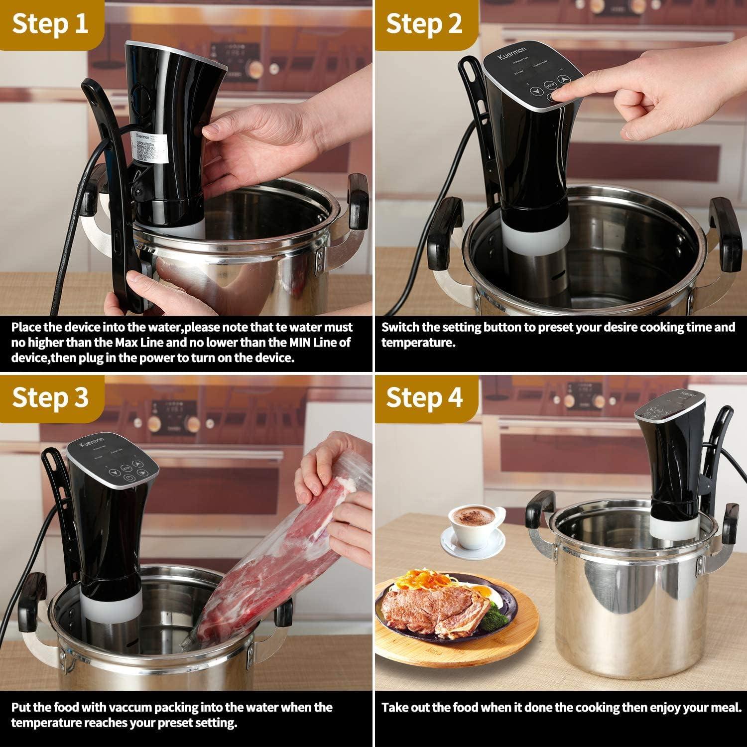 Cocedor Sous Vide Kuermon SV238A 1000W Acero Inoxidable