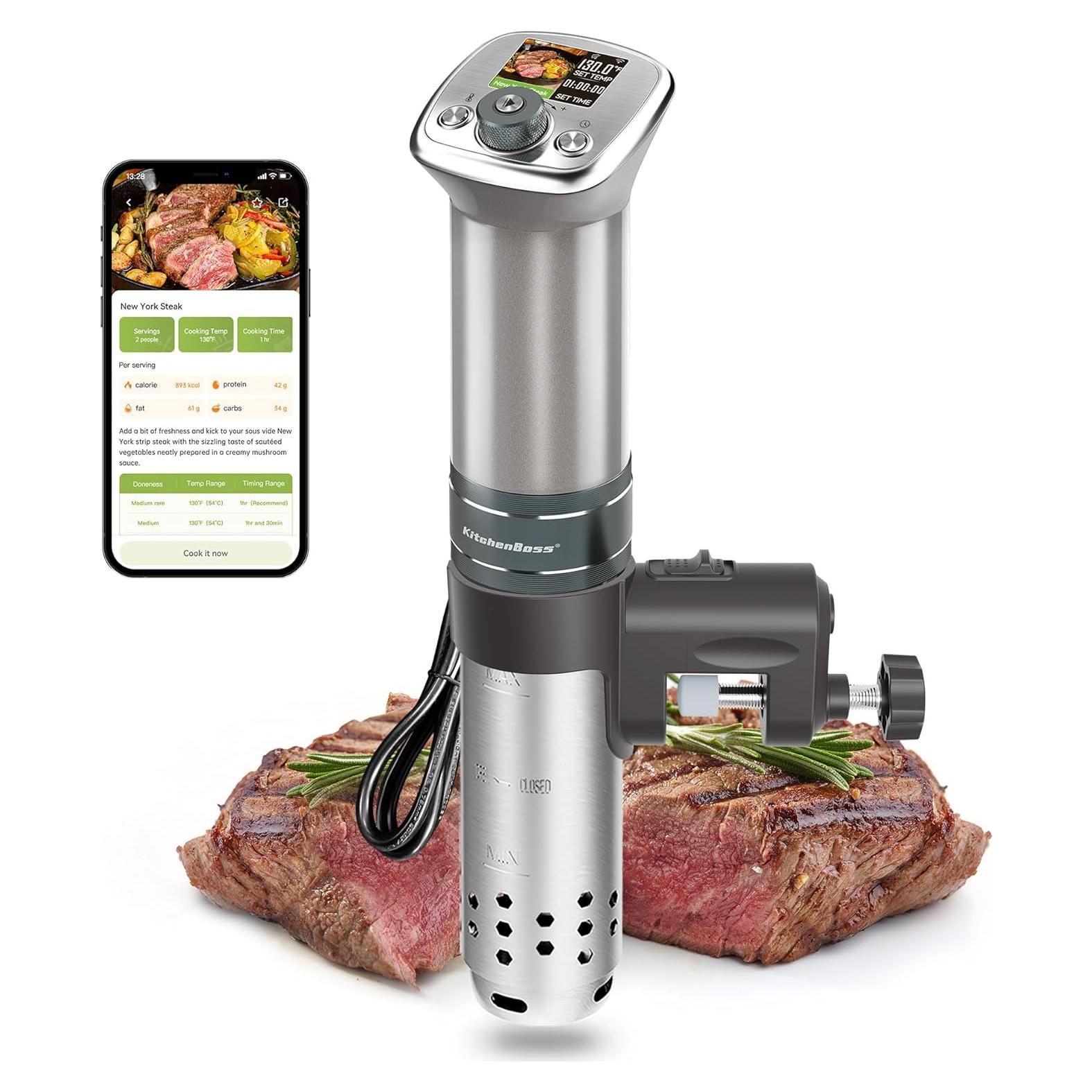 Cocinero Sous Vide KitchenBoss G320PS WiFi 1100W Acero Inoxidable