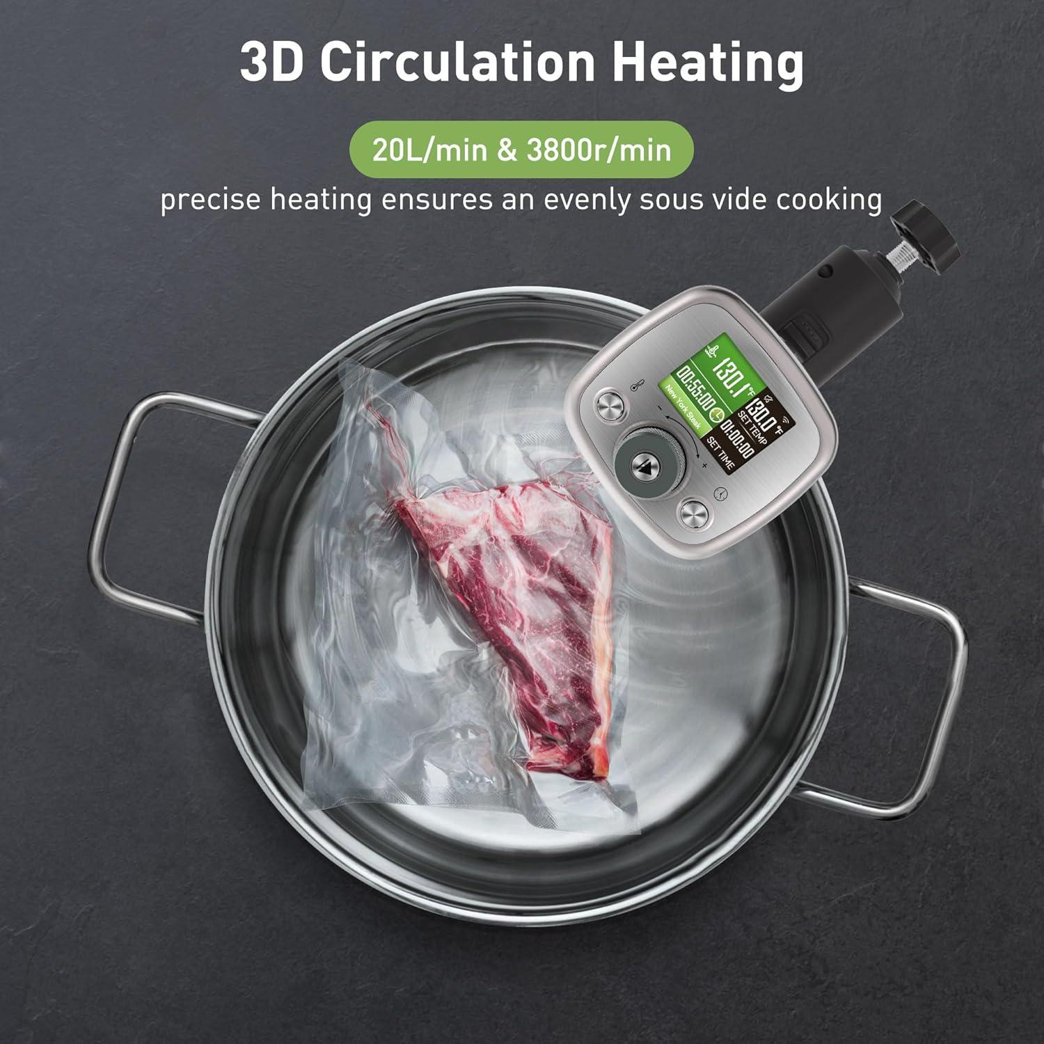 Cocinero Sous Vide KitchenBoss G320PS WiFi 1100W Acero Inoxidable