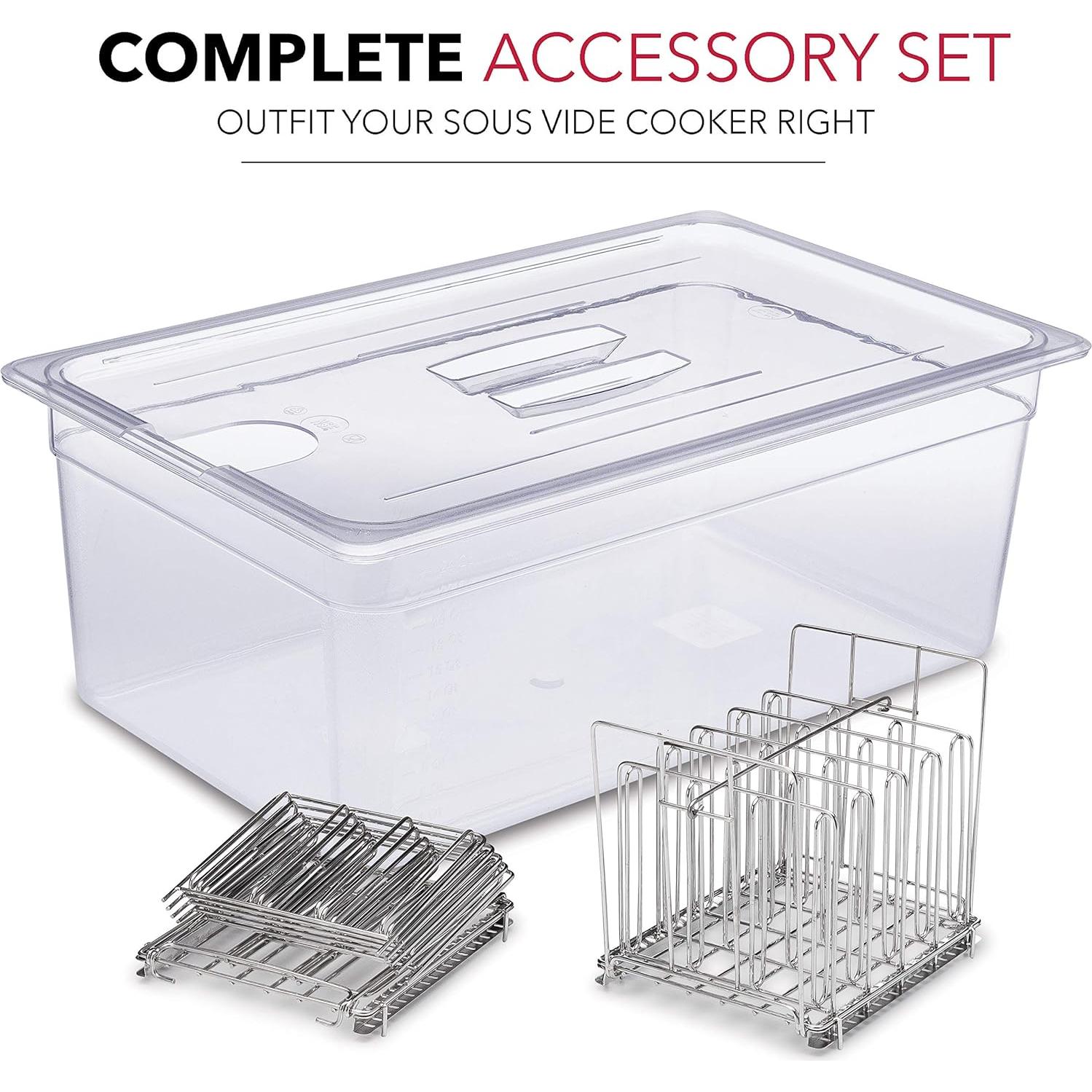 Contenedor Sous Vide Väeske 26 QT con Tapa y 2 Estantes