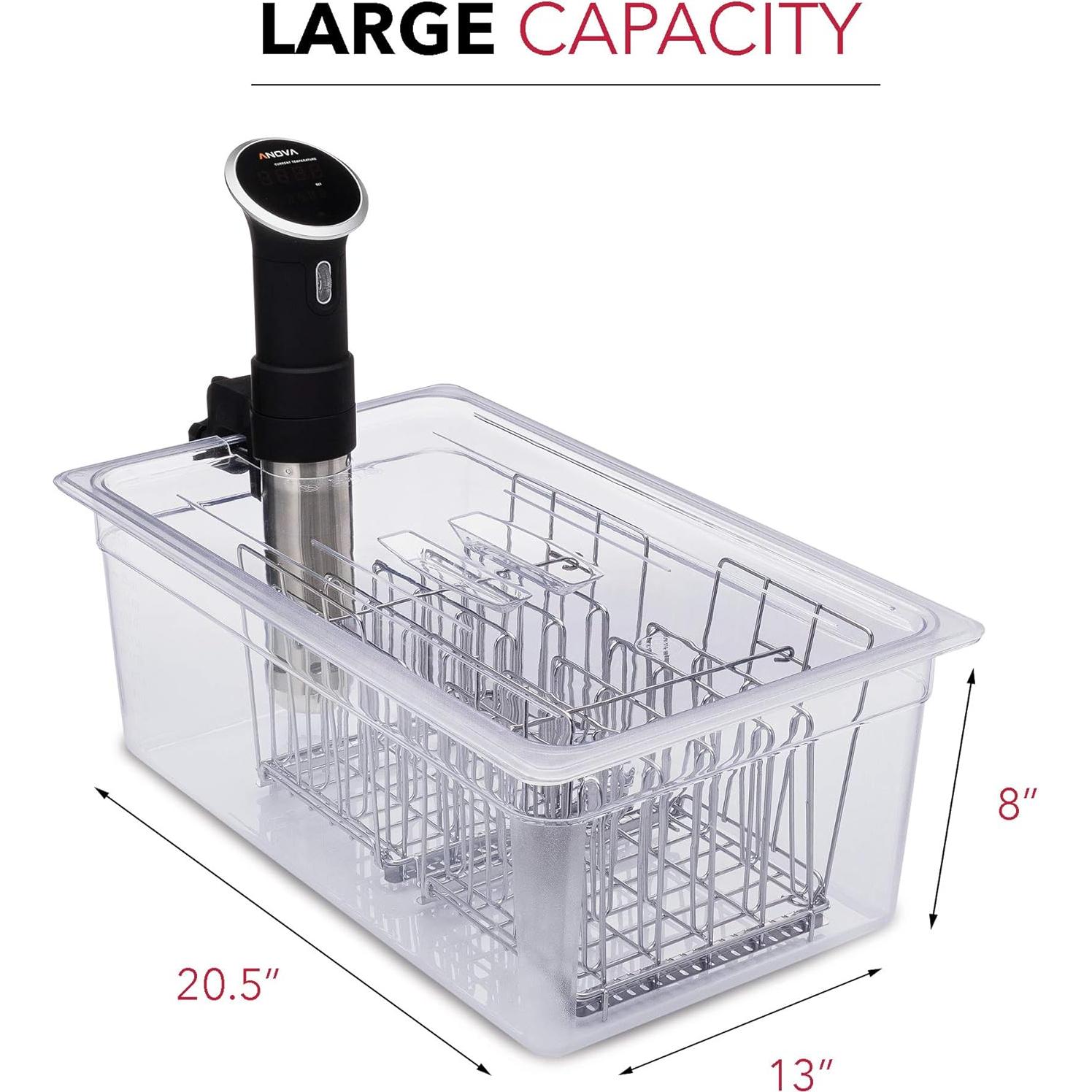 Contenedor Sous Vide Väeske 26 QT con Tapa y 2 Estantes