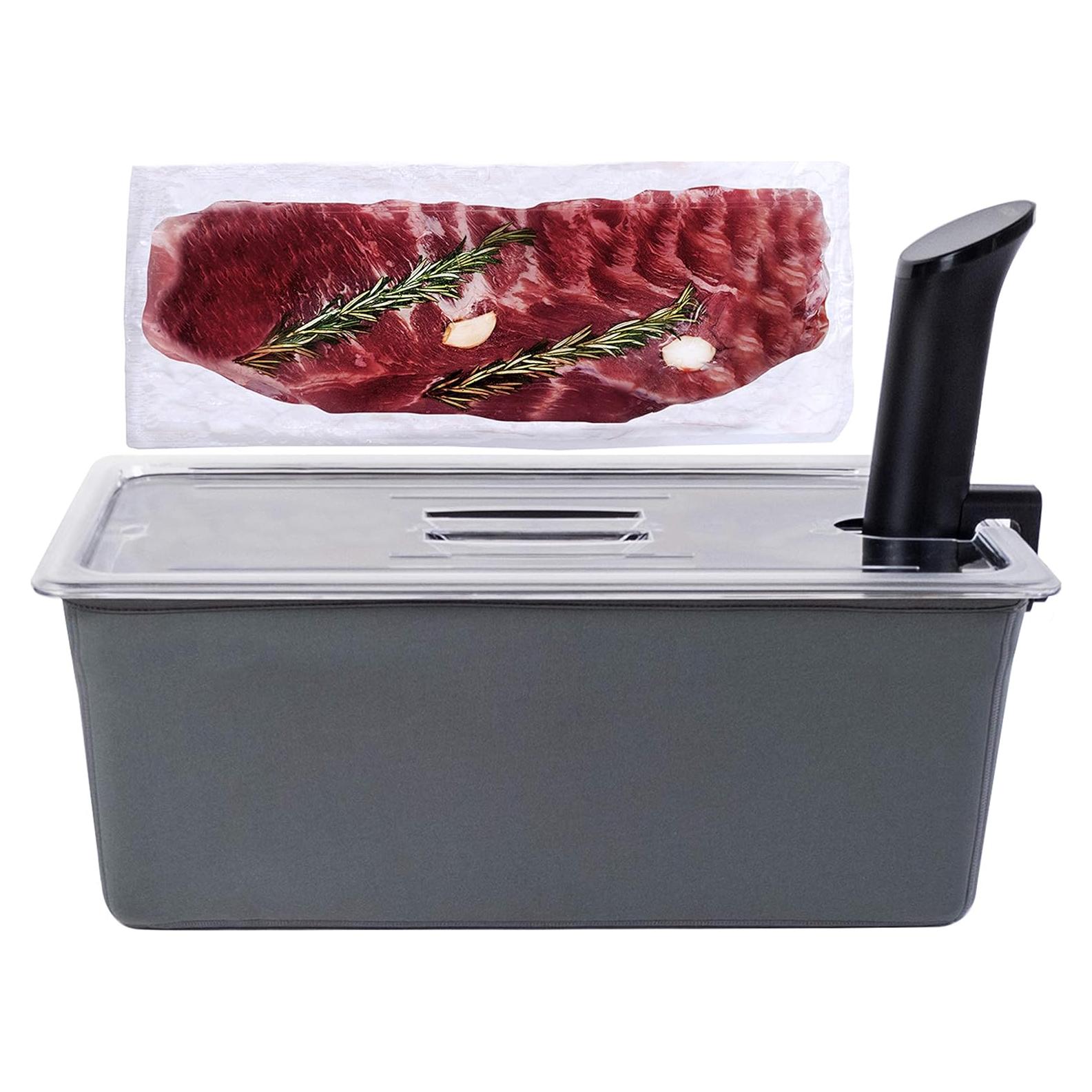 Contenedor Sous Vide 26 QT Väeske con Tapa y Manga Aislante