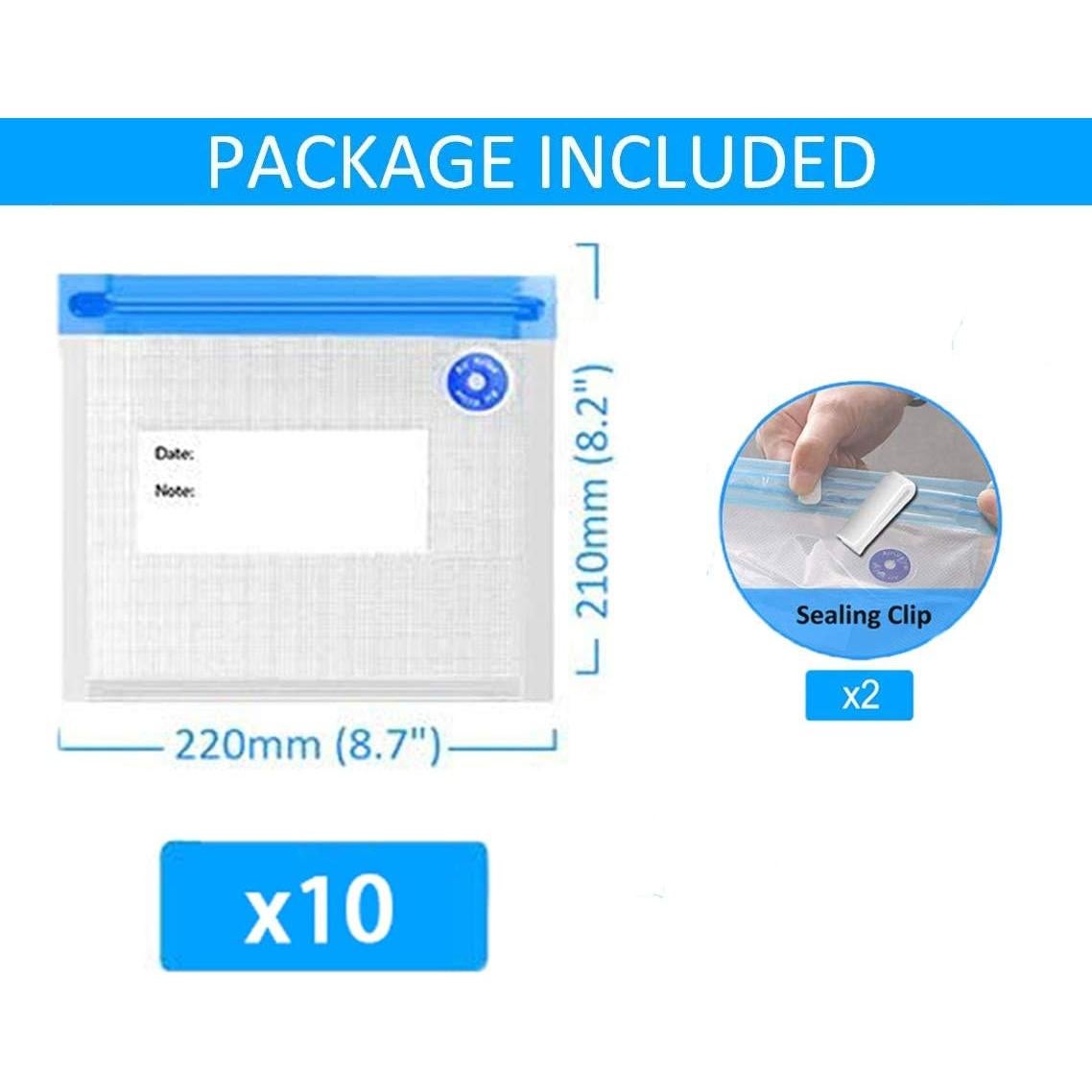 Bolsas Sous Vide Reutilizables Fochai 10PCS 24x13cm Sin BPA