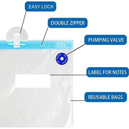 Bolsas Sous Vide Reutilizables Fochai 10PCS 24x13cm Sin BPA