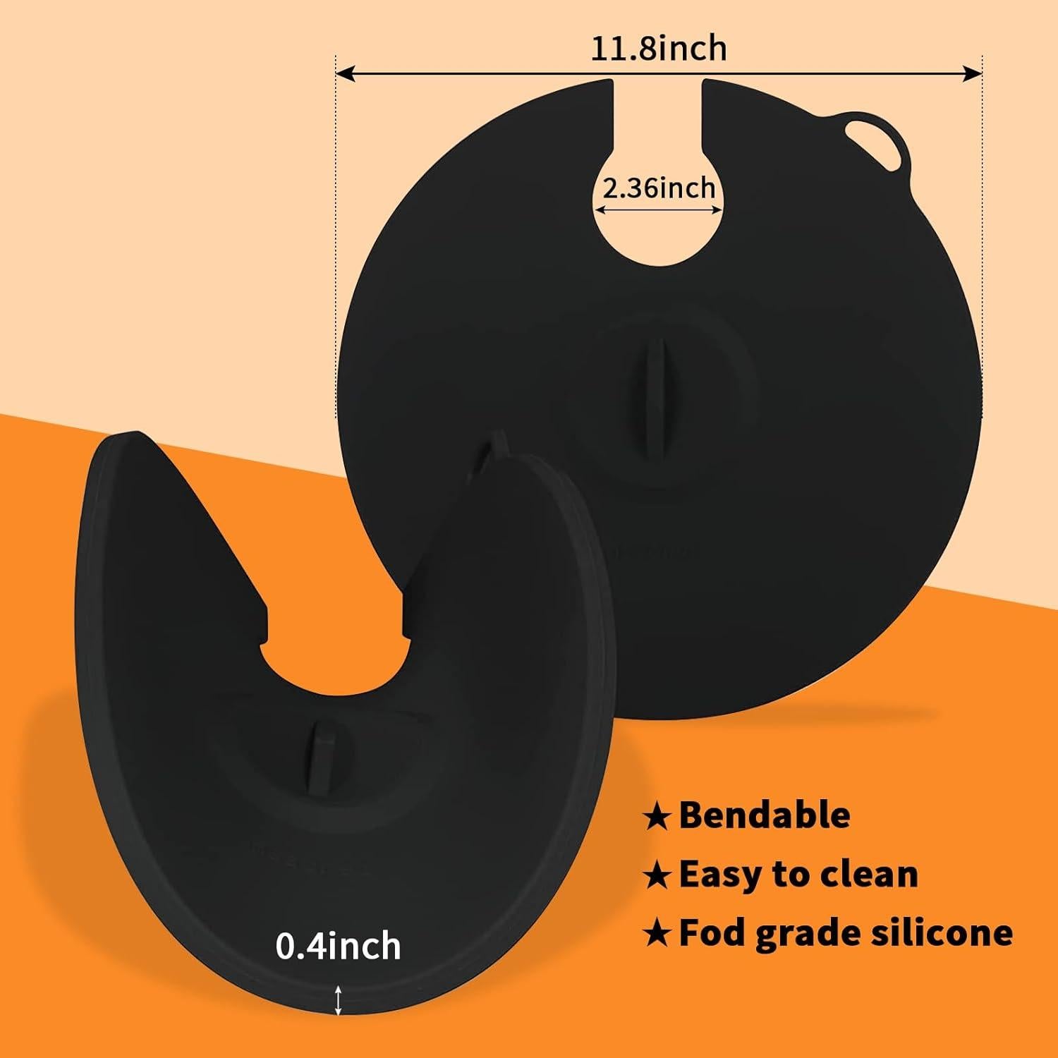 Tapa de Silicona Hescred para Cocción Sous Vide 30 cm Negra