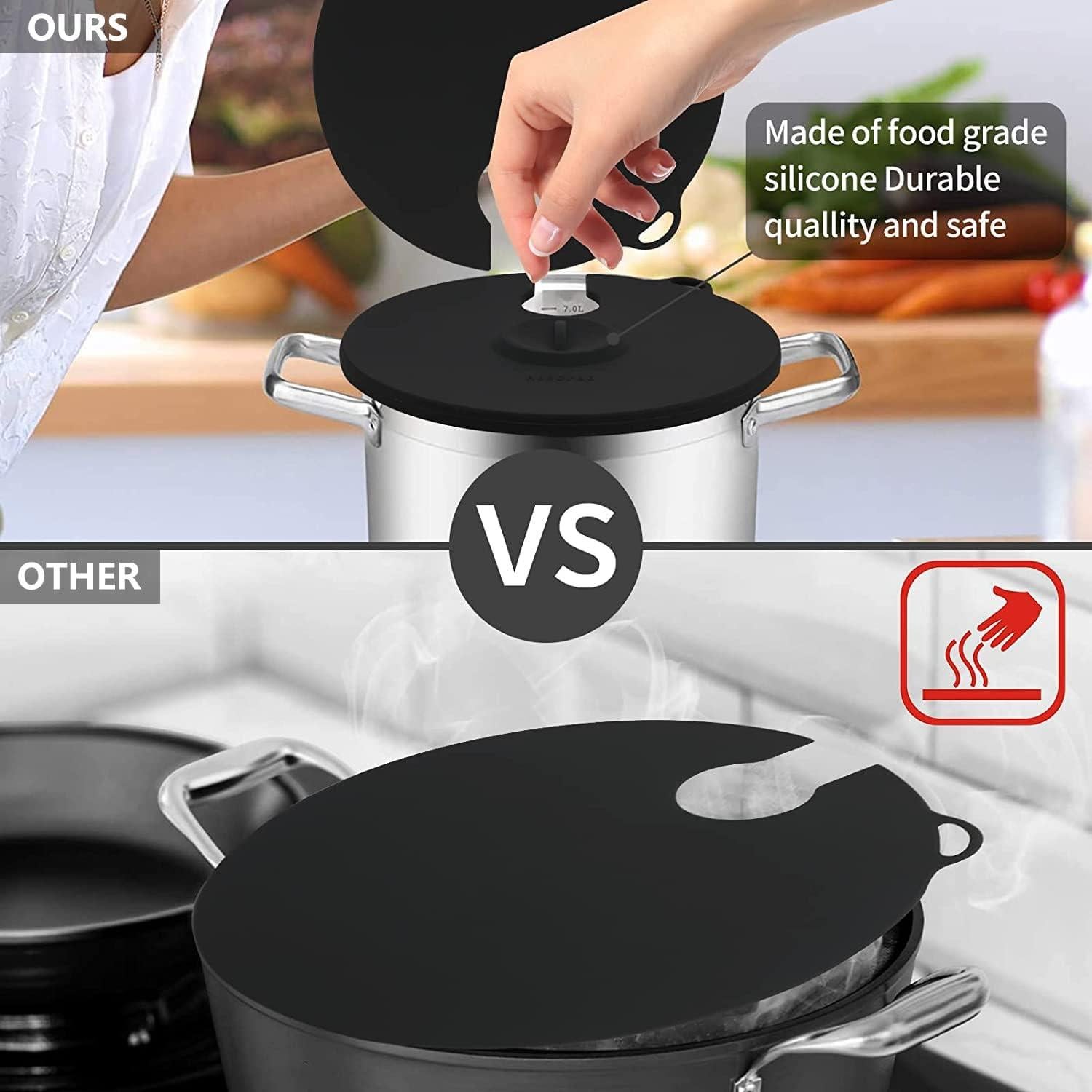 Tapa de Silicona Hescred para Cocción Sous Vide 30 cm Negra