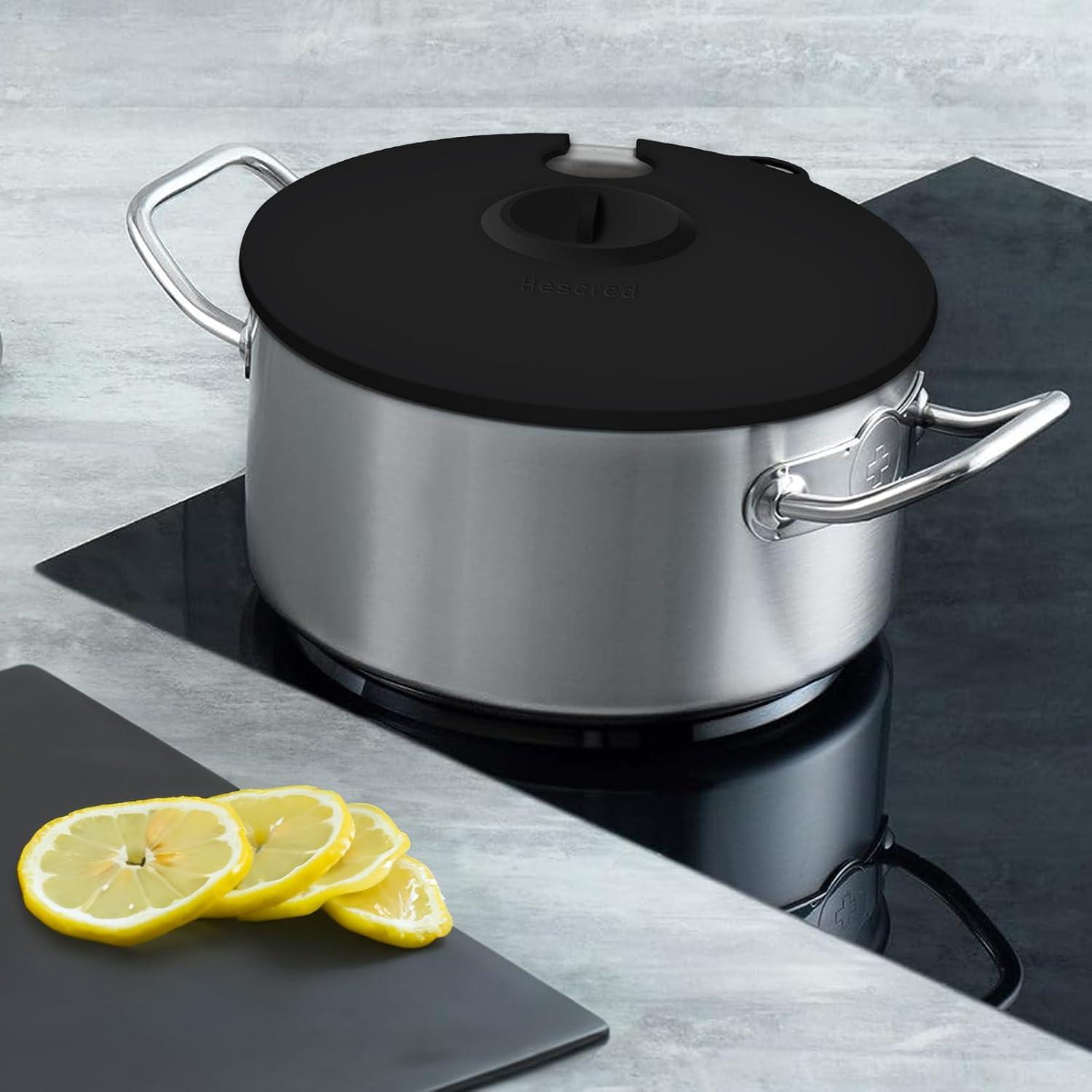 Tapa de Silicona Hescred para Cocción Sous Vide 30 cm Negra