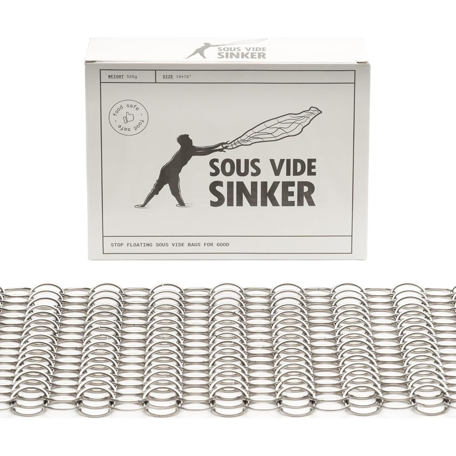 Pesas Sous Vide TopHat 0.54 kg Acero Inoxidable Clips