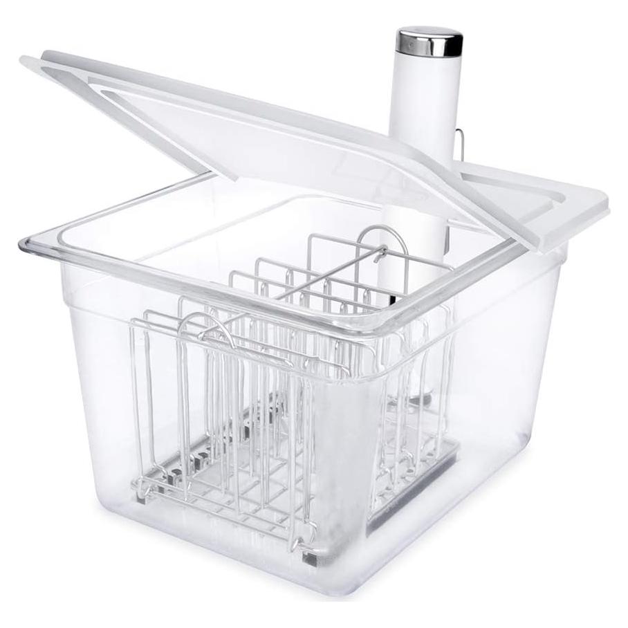 Contenedor Sous Vide 12 Qt Everie con Tapa Plegable y Soporte