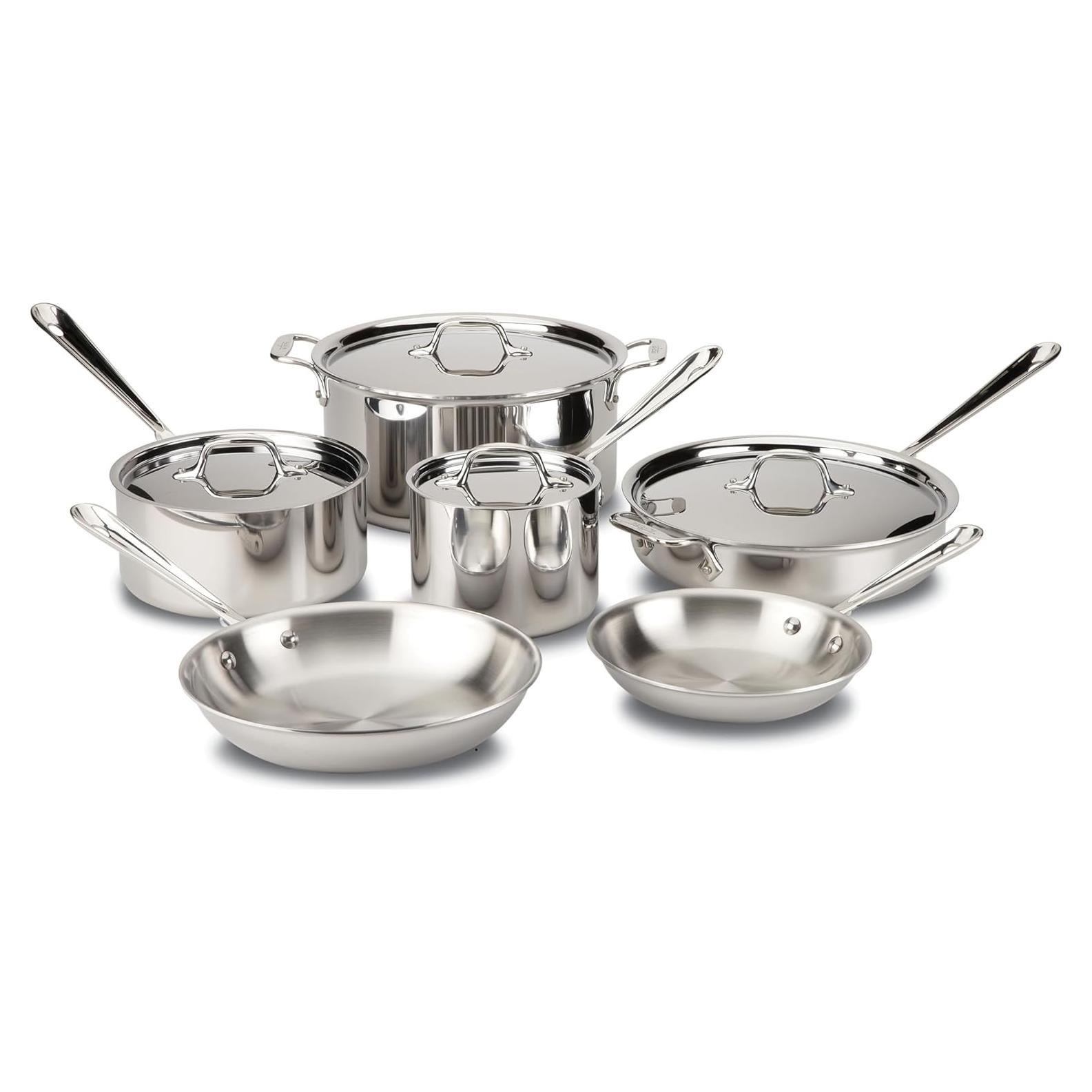 Juego de Utensilios de Cocina All-Clad D3 10 Piezas Acero Inoxidable