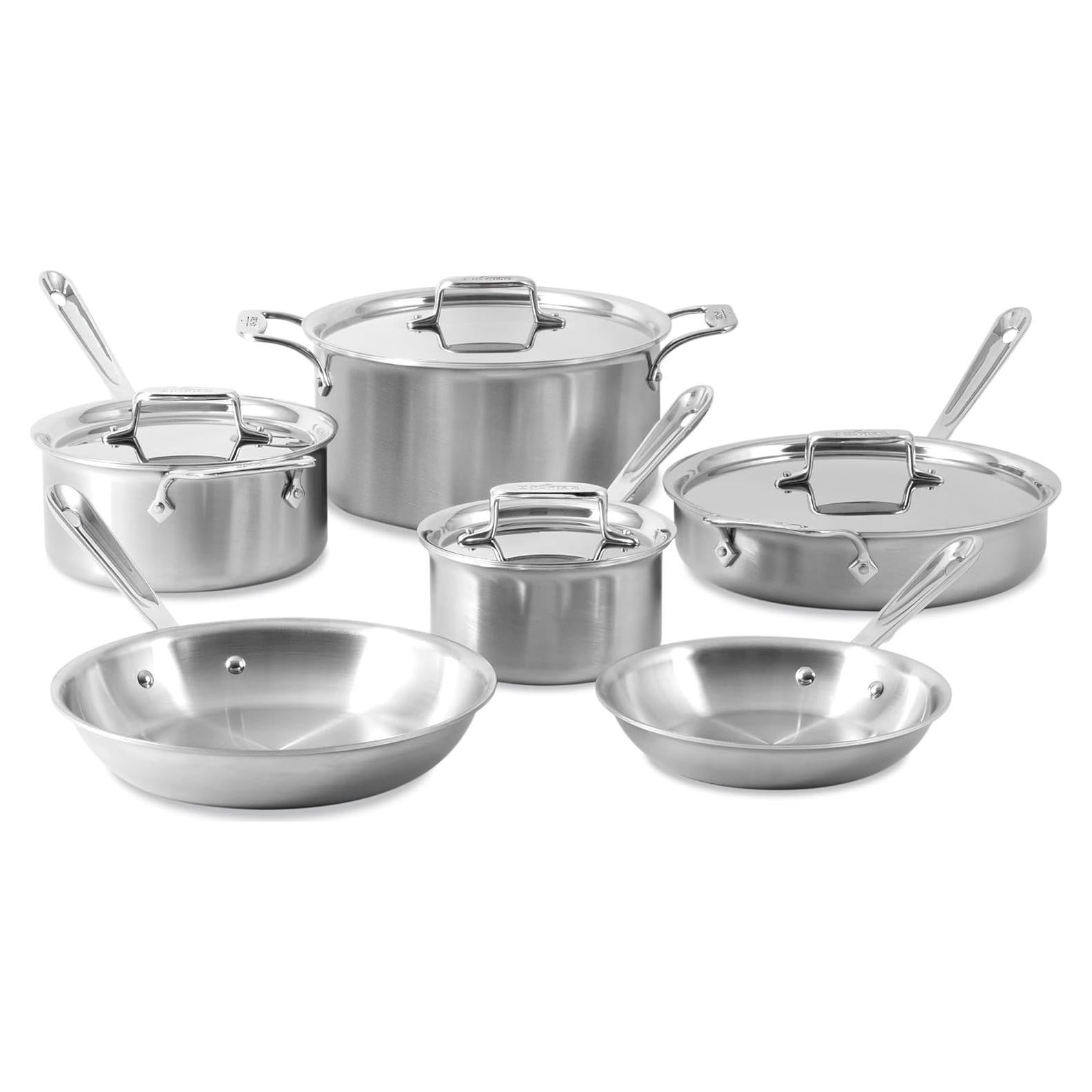 Juego de Utensilios de Cocina All-Clad D5 10 Piezas Acero Inoxidable