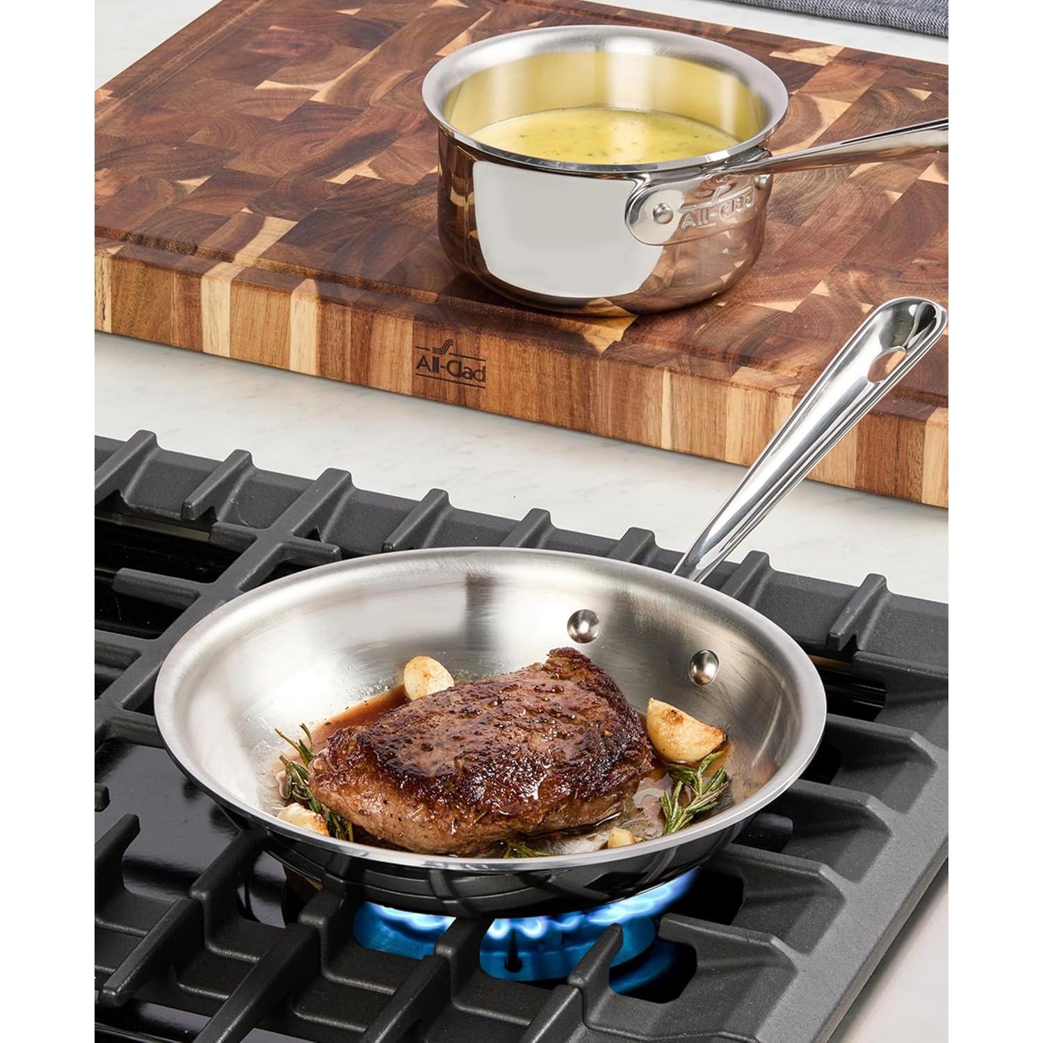 Sartén de Cocina All-Clad 20.32 cm Acero Inoxidable 1.47 kg