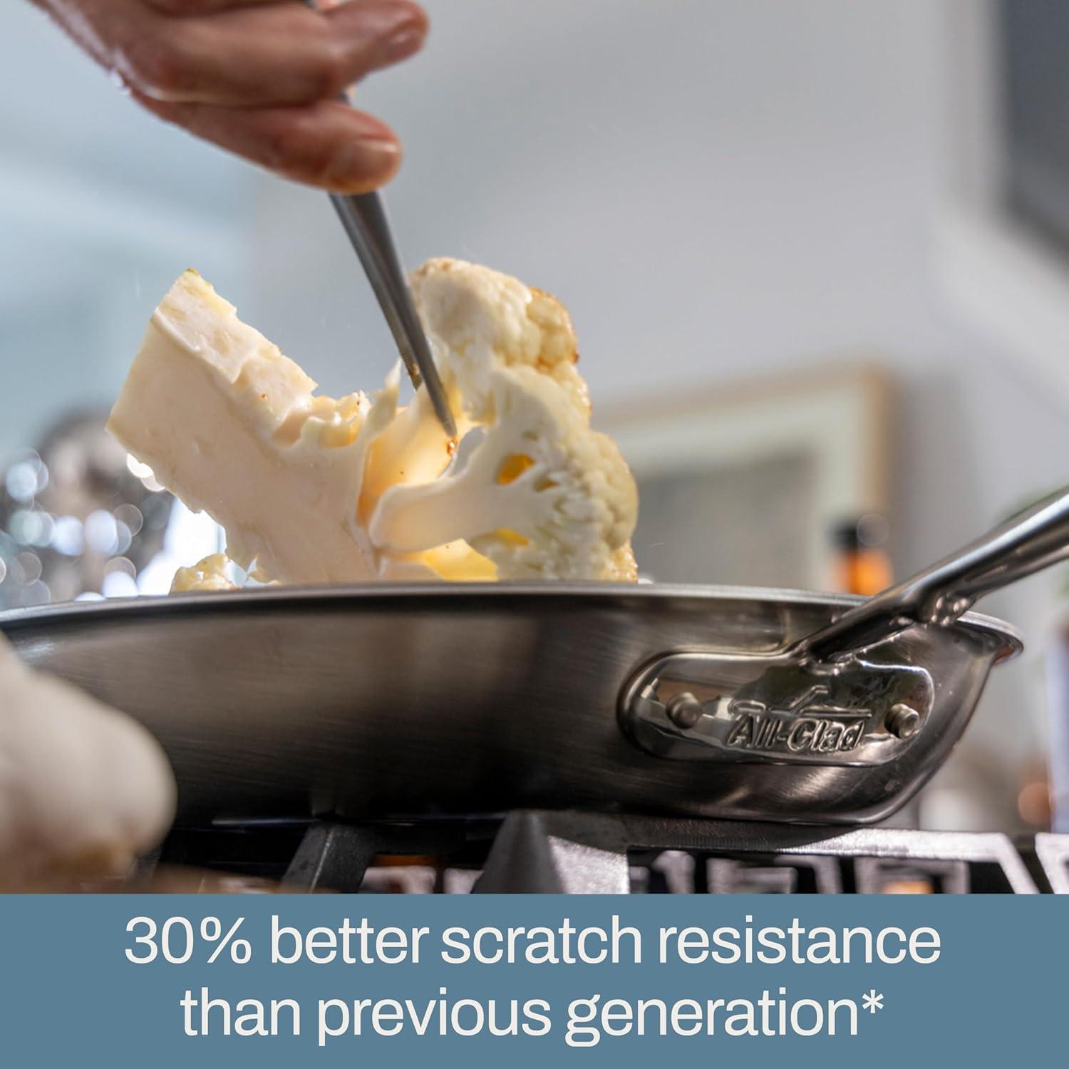 Sartén Antiadherente All-Clad D5 de 25.4 cm, Acero Inoxidable