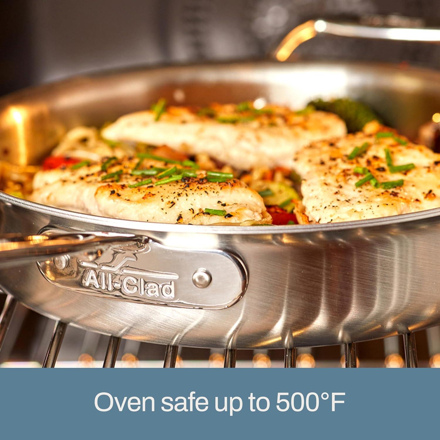 Sartén Antiadherente All-Clad D5 de 25.4 cm, Acero Inoxidable