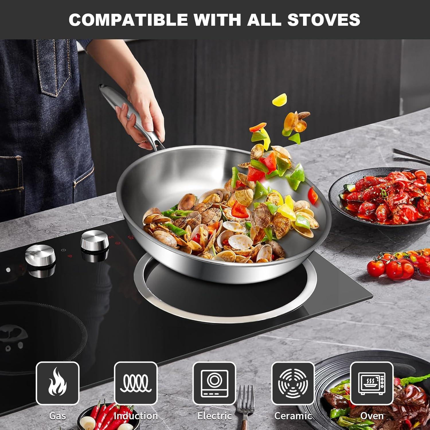 Juego de Sartenes EWFEN Acero Inoxidable 3 Capas 20-30 cm