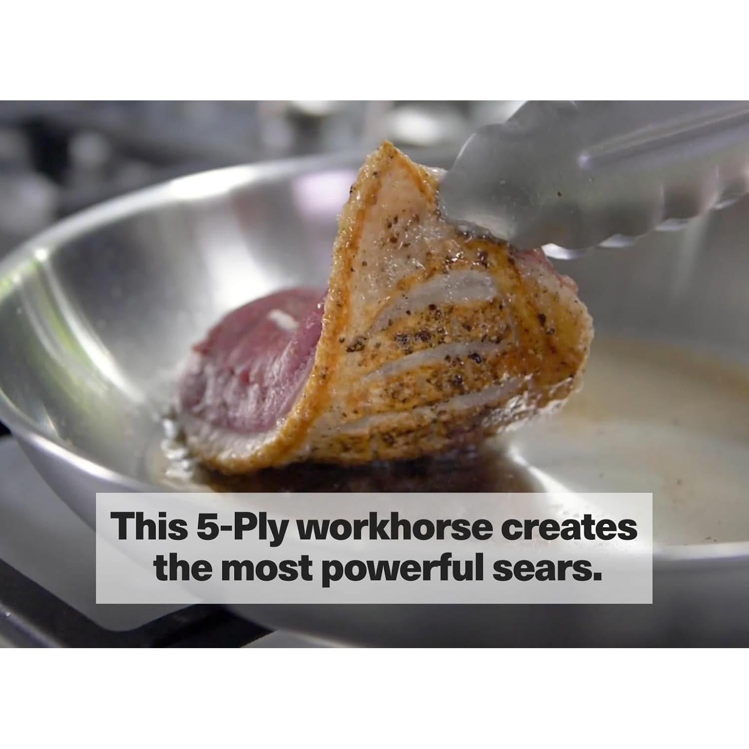 Sartén de Acero Inoxidable Misen 20.3 cm 5 Capas Apta Inducción