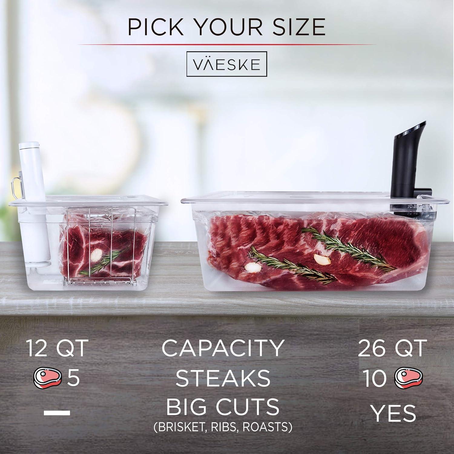 Contenedor Sous Vide Väeske 11.36L con Tapa y Rack