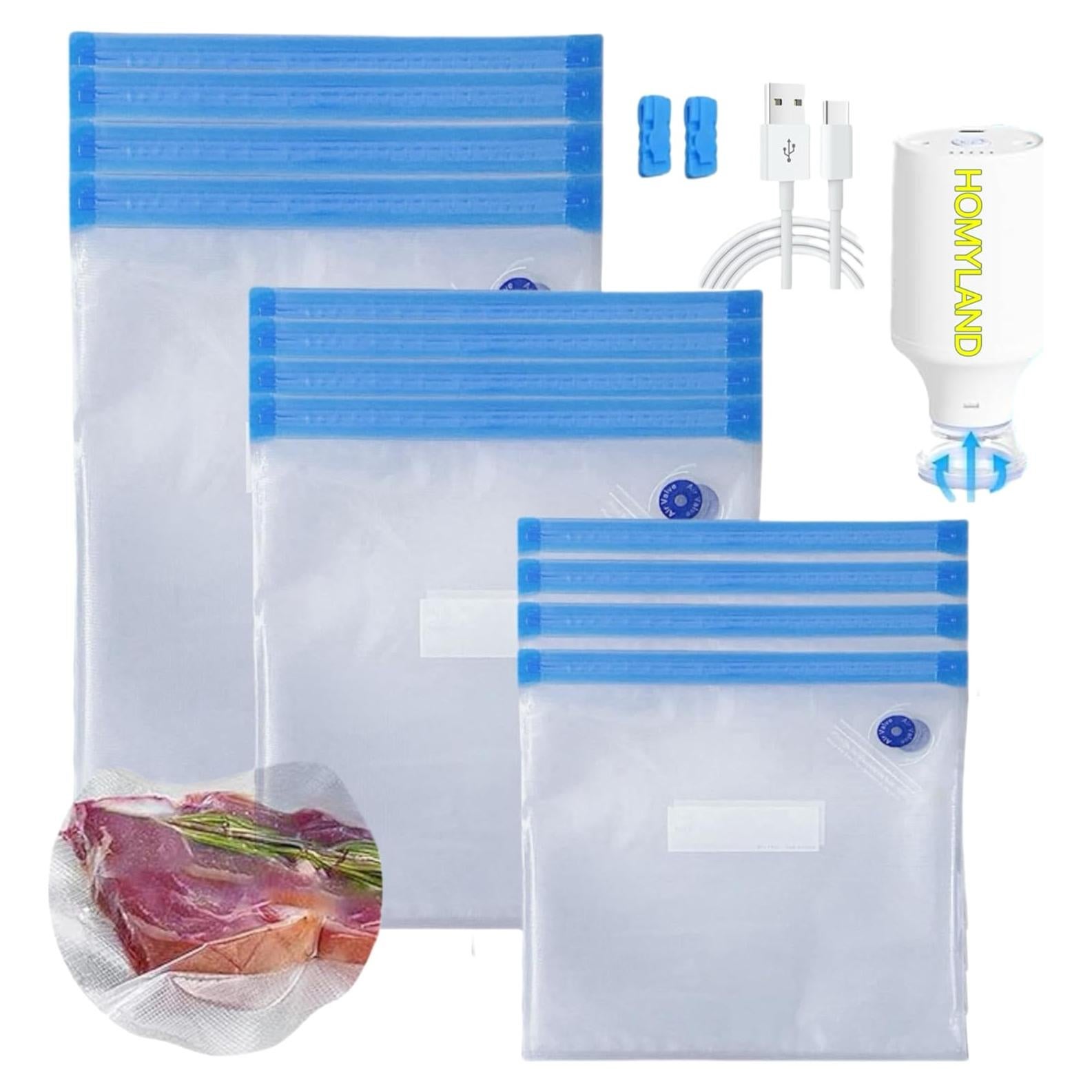 Bolsas Sous Vide Reutilizables HOMYLAND 25pcs 150g