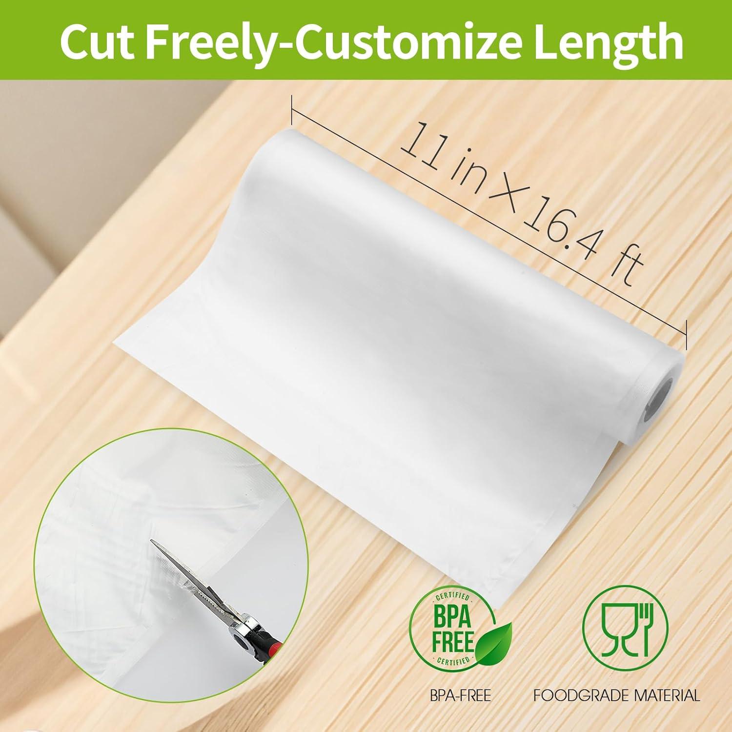 3 Rollos de Bolsas de Sellado al Vacío ZIZAISM 28 cm x 5 m