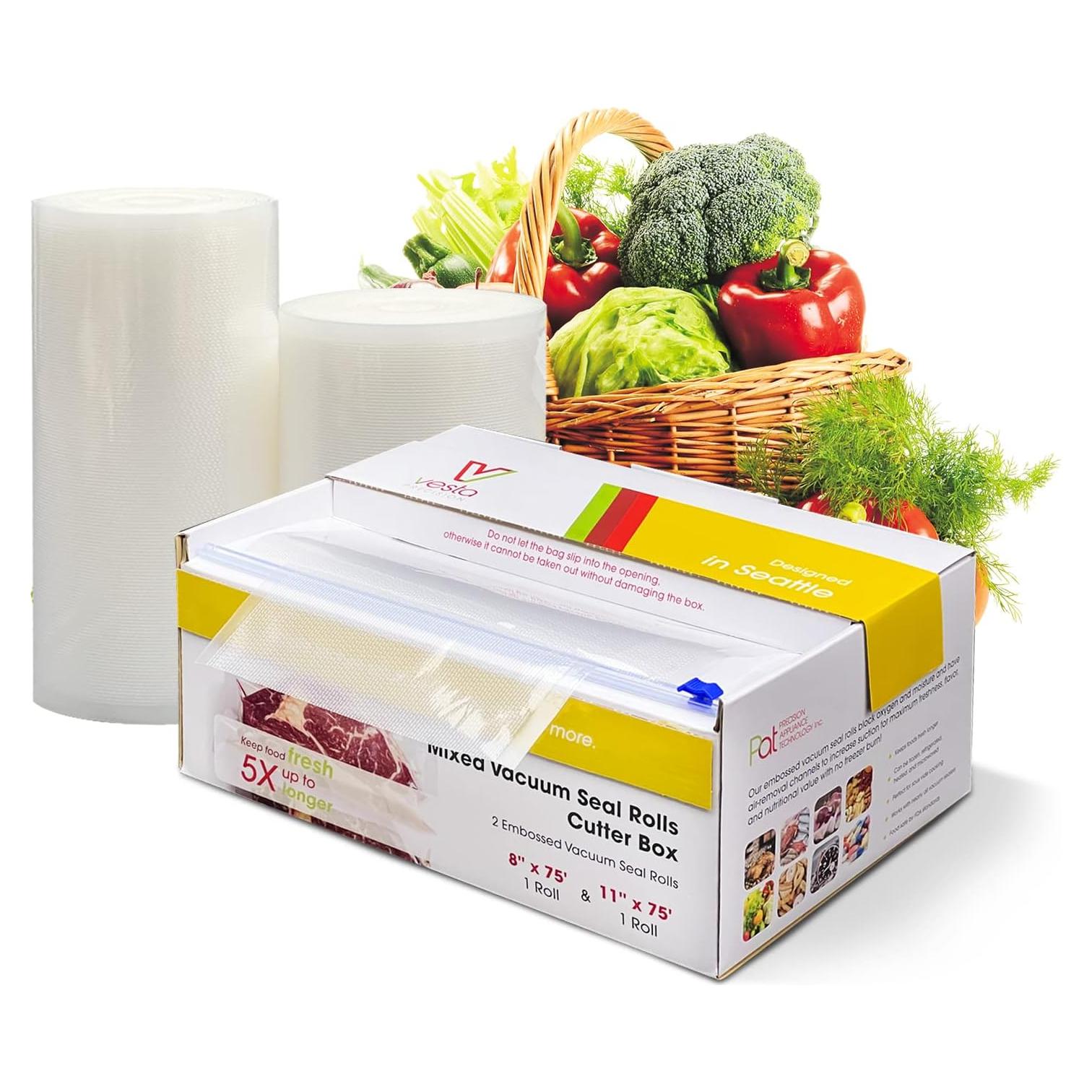 Rollo de Sellador al Vacío Vesta Precision 20 cm y 27.94 cm x 22.86 m