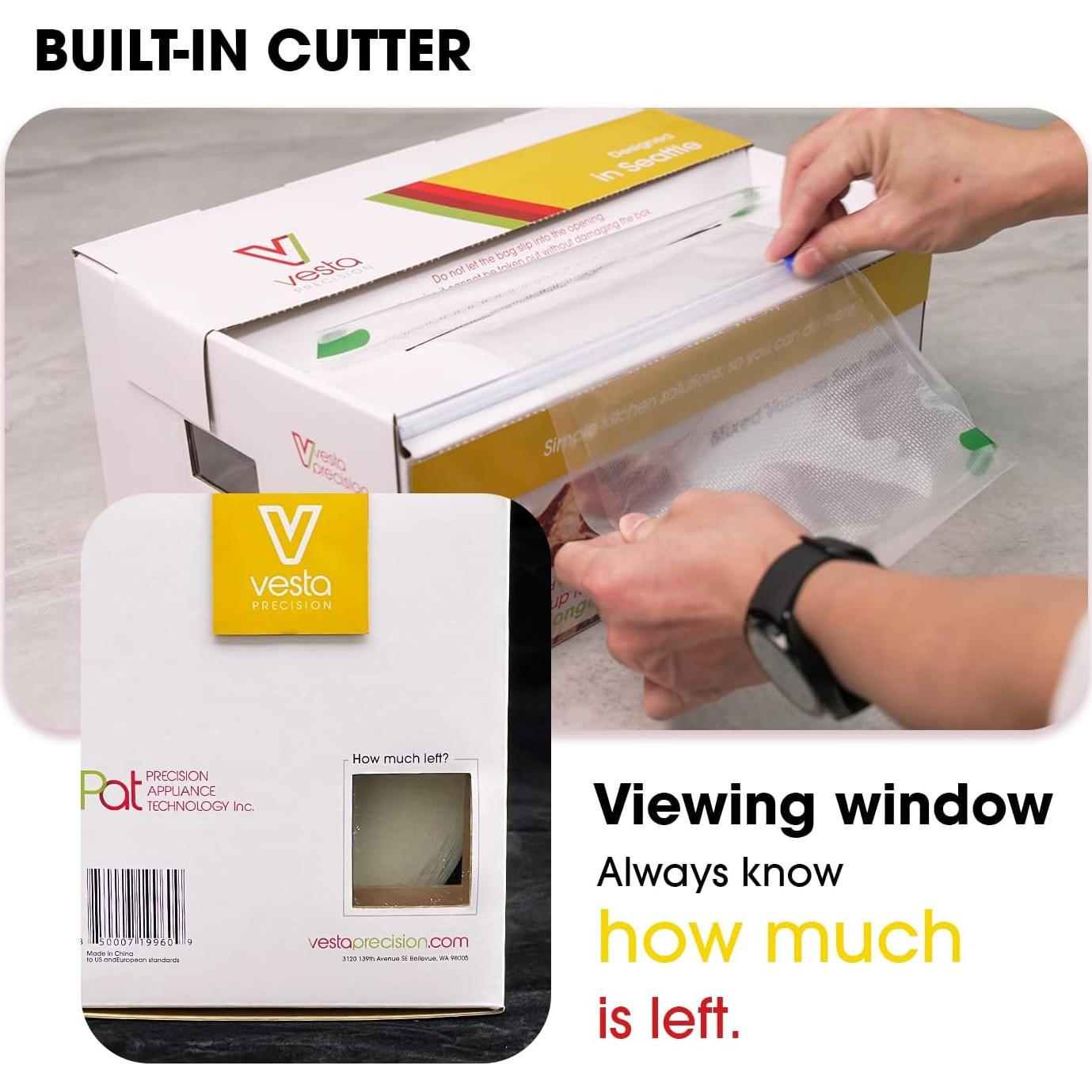 Rollo de Sellador al Vacío Vesta Precision 20 cm y 27.94 cm x 22.86 m