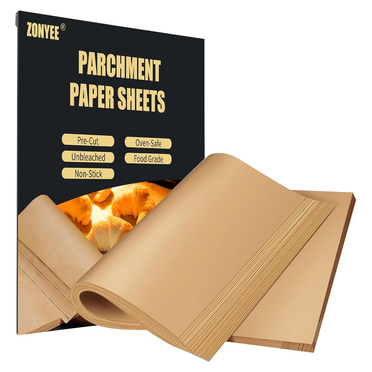 Hojas de Papel Pergamino Zonyee 9x13" Antiadherentes 100 Unidades