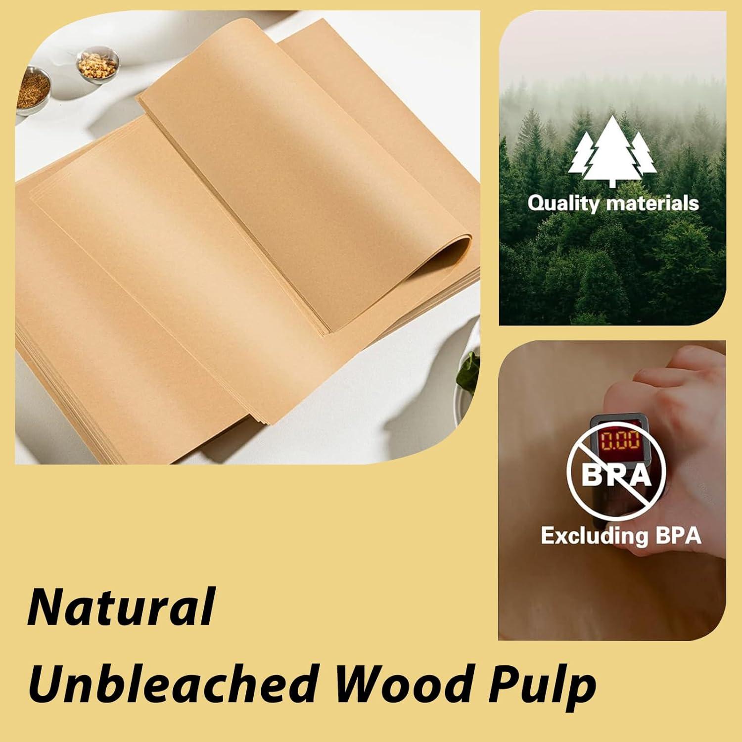 Hojas de Papel Pergamino Zonyee 9x13" Antiadherentes 100 Unidades