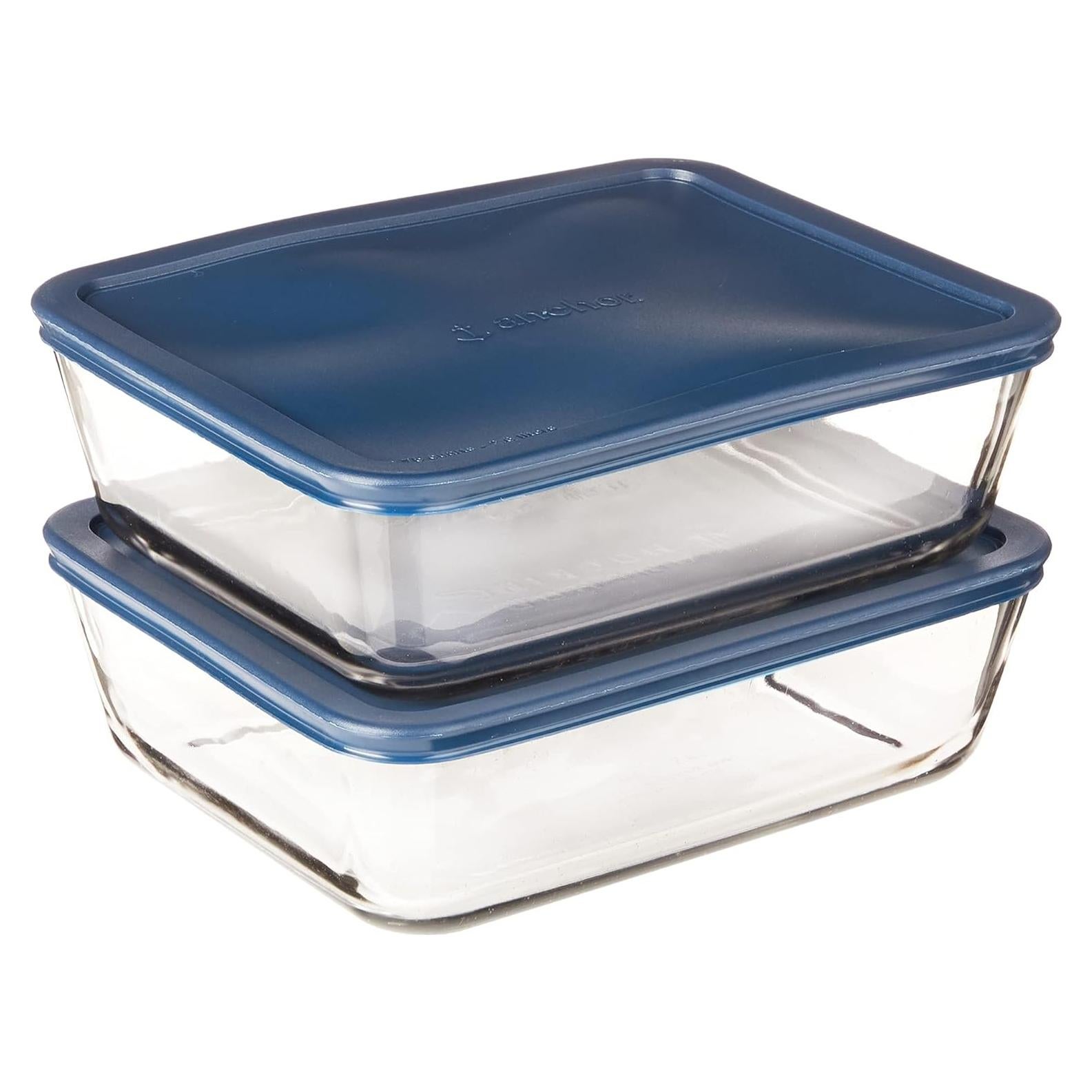 Contenedores de Almacenamiento de Vidrio Anchor Hocking 11 Tazas - Juego de 2