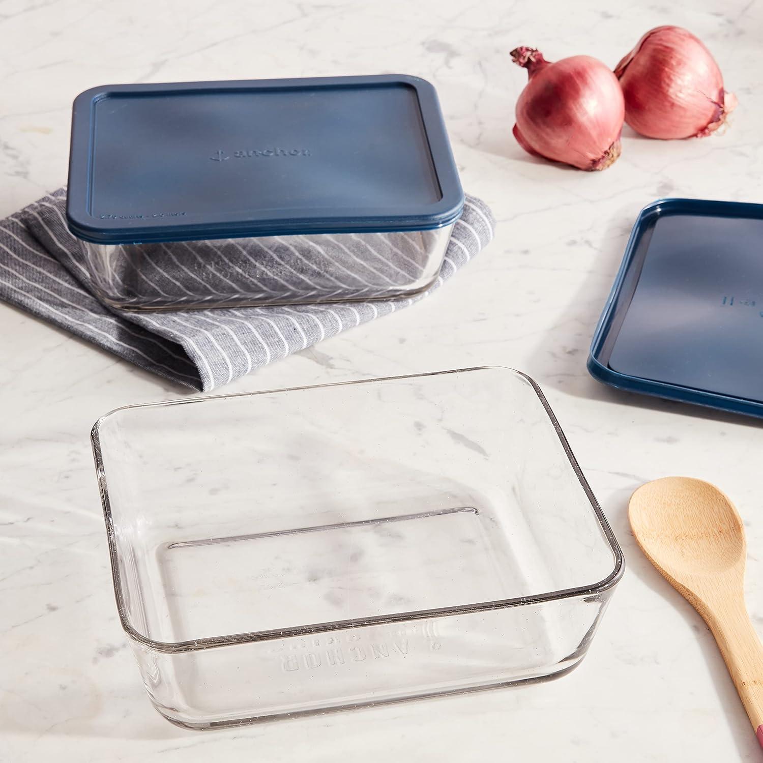 Contenedores de Almacenamiento de Vidrio Anchor Hocking 11 Tazas - Juego de 2