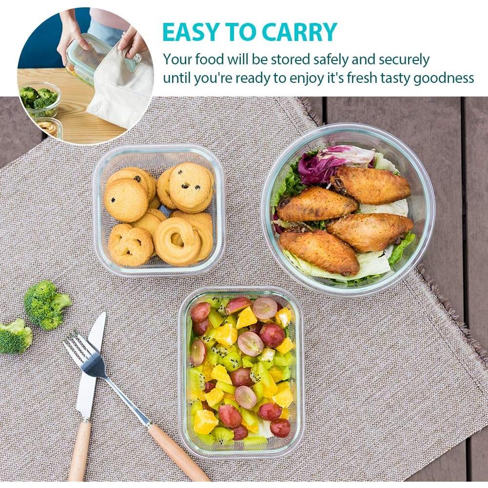 Contenedores de Almacenamiento de Comida de Vidrio BAYCO 24 Piezas