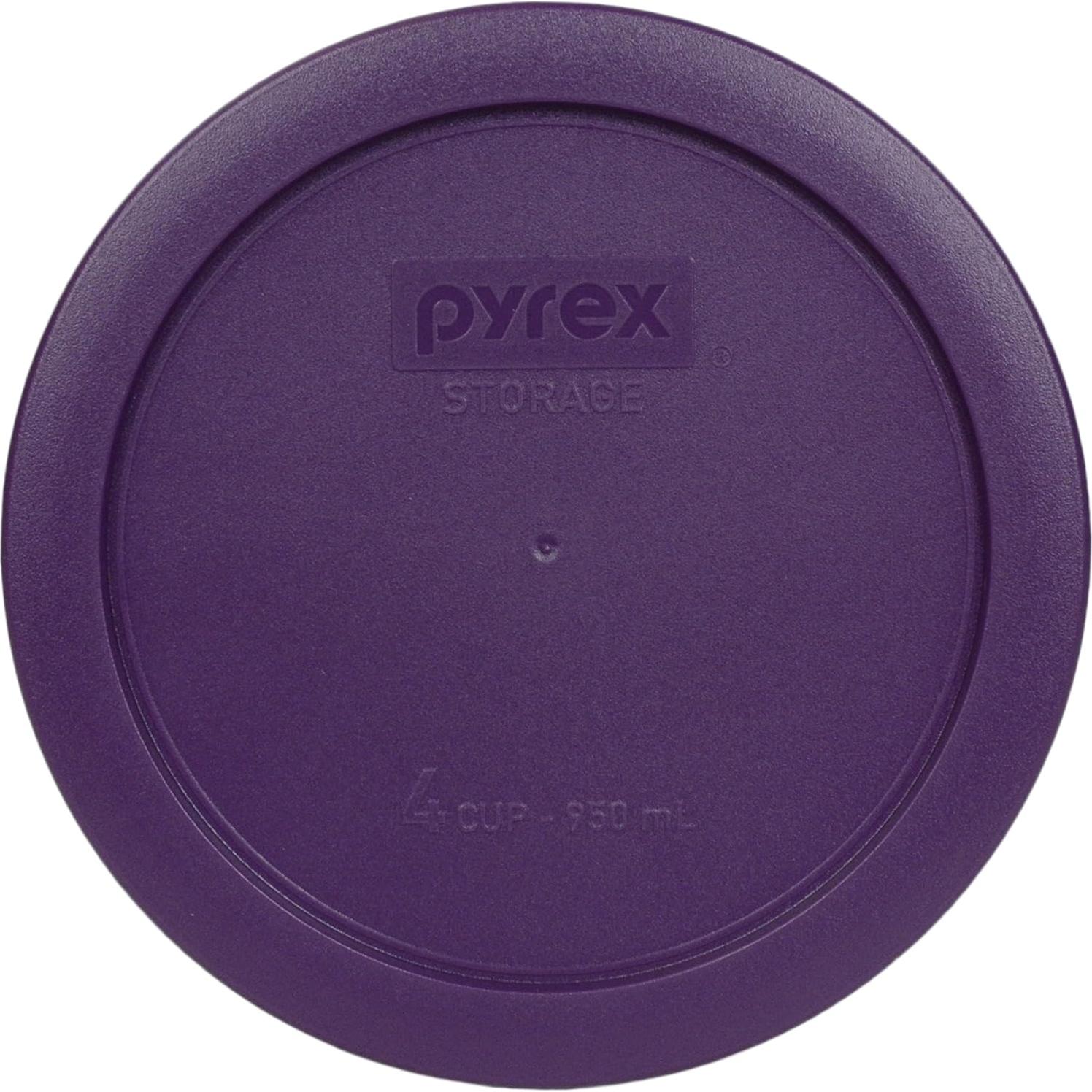 Juego de 9 Tapas de Plástico Pyrex BPA-Free - Fucsia, Morado, Verde, Rojo