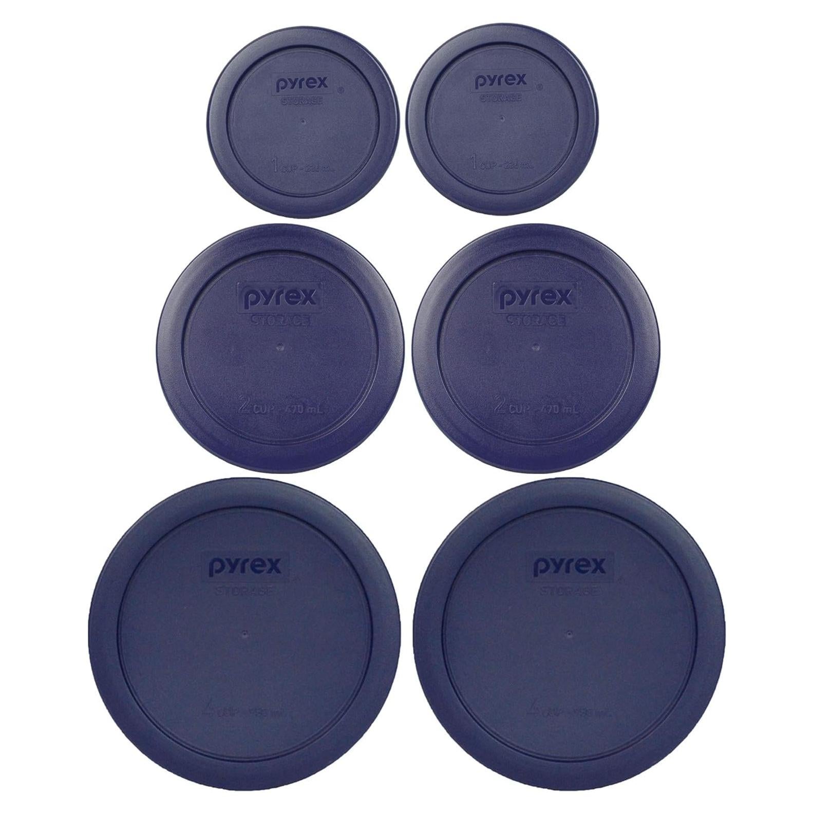 Juego de Tapas de Repuesto Pyrex 6 Piezas Azul BPA Free