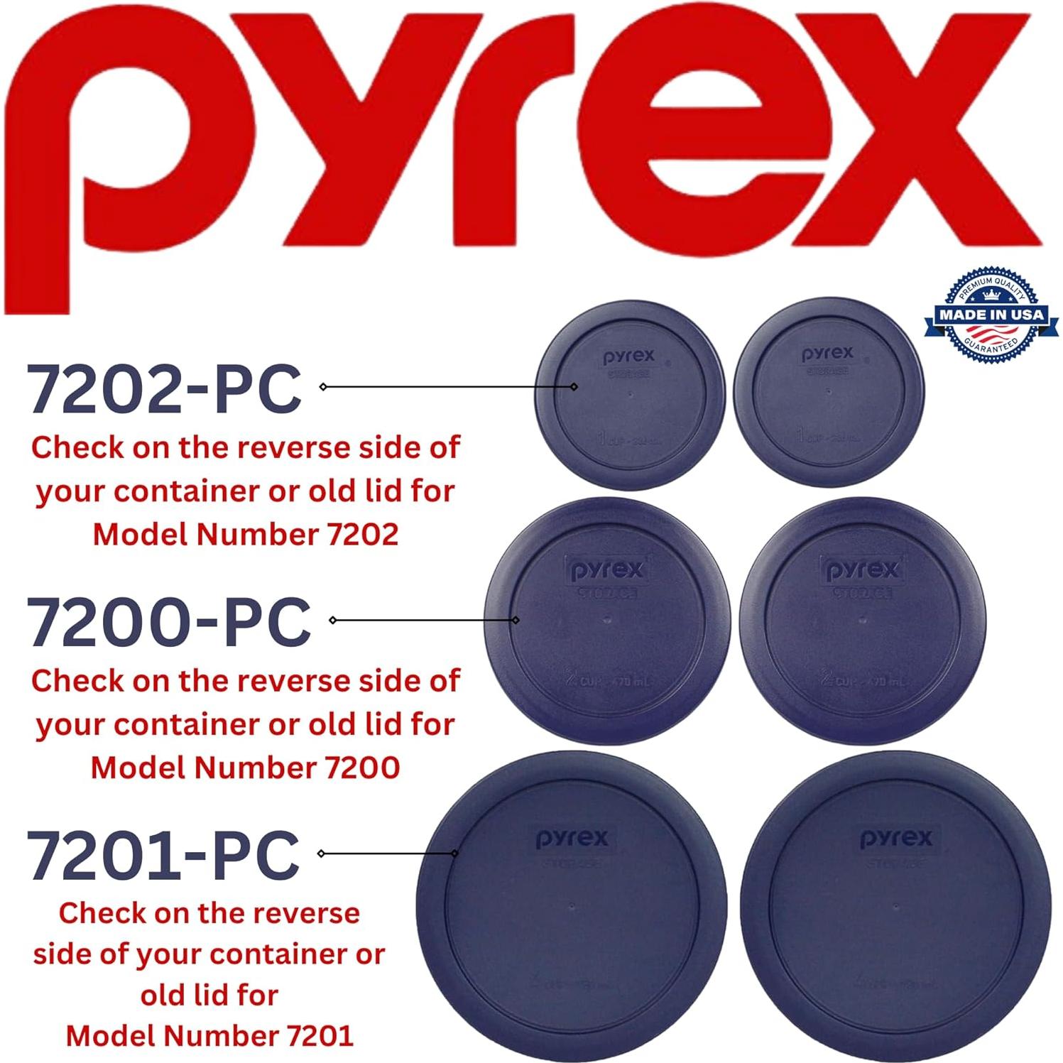 Juego de Tapas de Repuesto Pyrex 6 Piezas Azul BPA Free