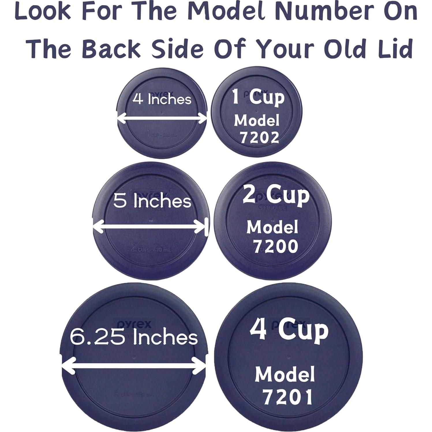 Juego de Tapas de Repuesto Pyrex 6 Piezas Azul BPA Free