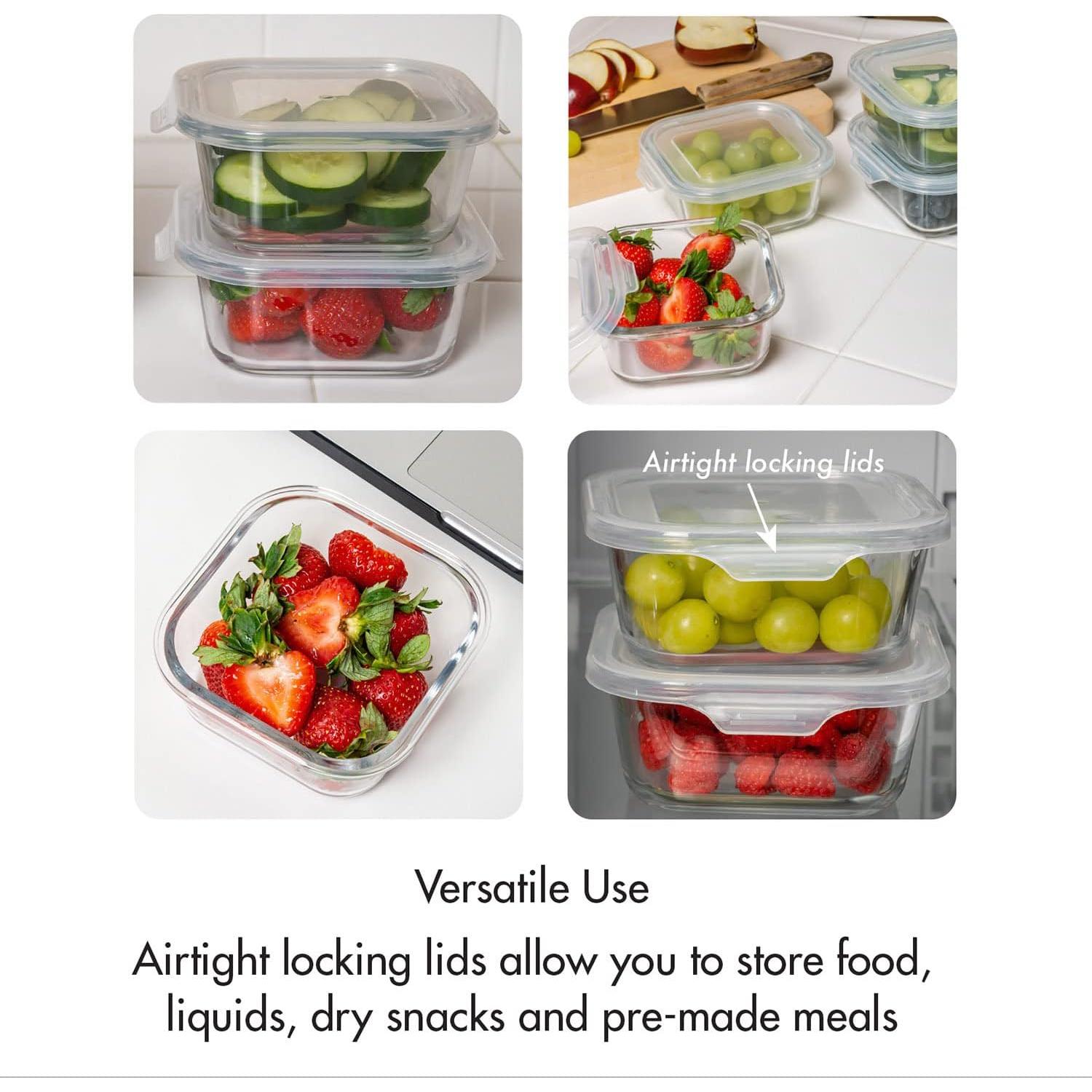 Contenedores de Almacenamiento de Vidrio Bonita Home 0.52L