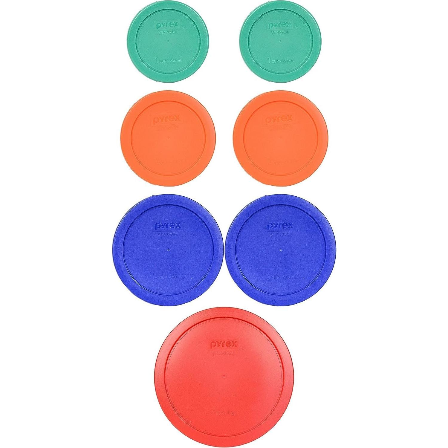 Juego de Tapas de Repuesto Pyrex 6/7, 4, 2 y 1 T - Colores