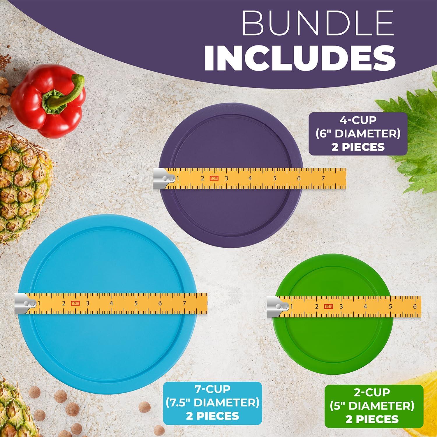 Set de 6 Tapas de Reemplazo para Contenedores Pyrex