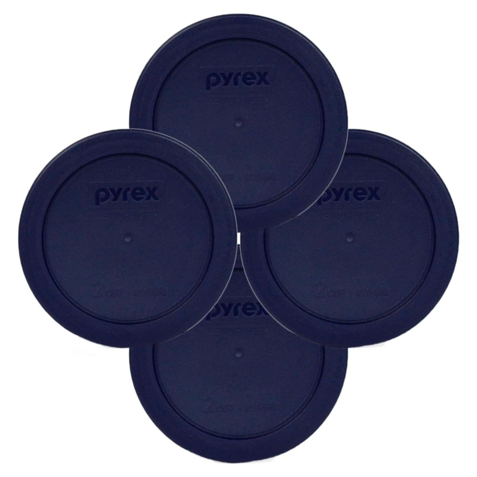 Tapas de Almacenamiento Redondas Pyrex 7200-PC Azul Oscuro 4-Pack