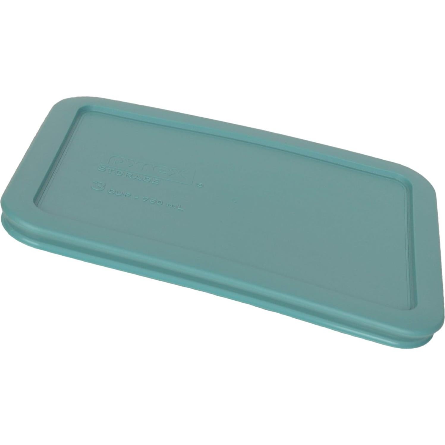 Tapas Plásticas Pyrex 7210-PC 3 Tazas Turquesa - Paquete de 4